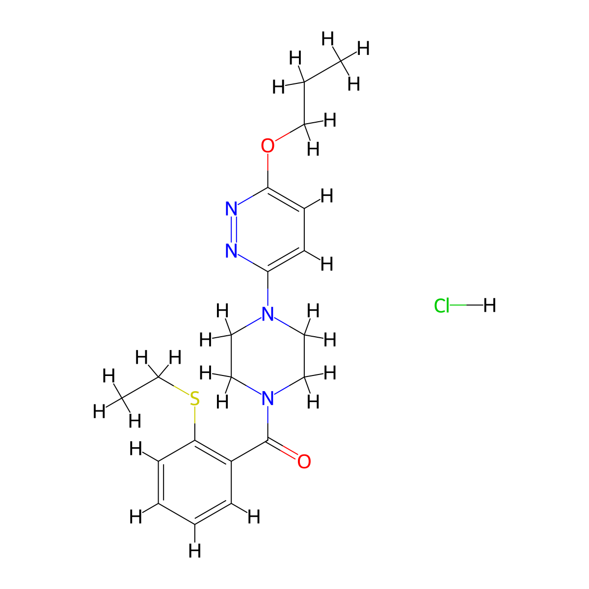(2-(Ethylthio)phenyl)(4-(6-propoxypyridazin-3-yl)piperazin-1-yl)methanone hydrochloride molecular structure, CAS 1185117-21-8