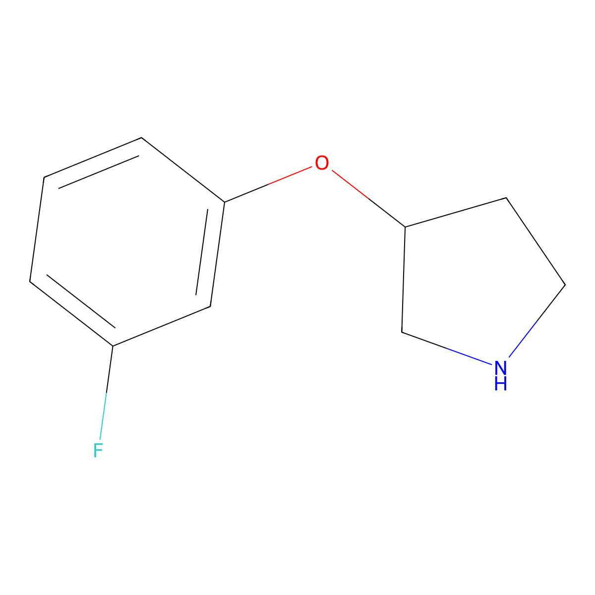 3-(3-Fluorophenoxy)pyrrolidine molecular structure, CAS 1185119-76-9