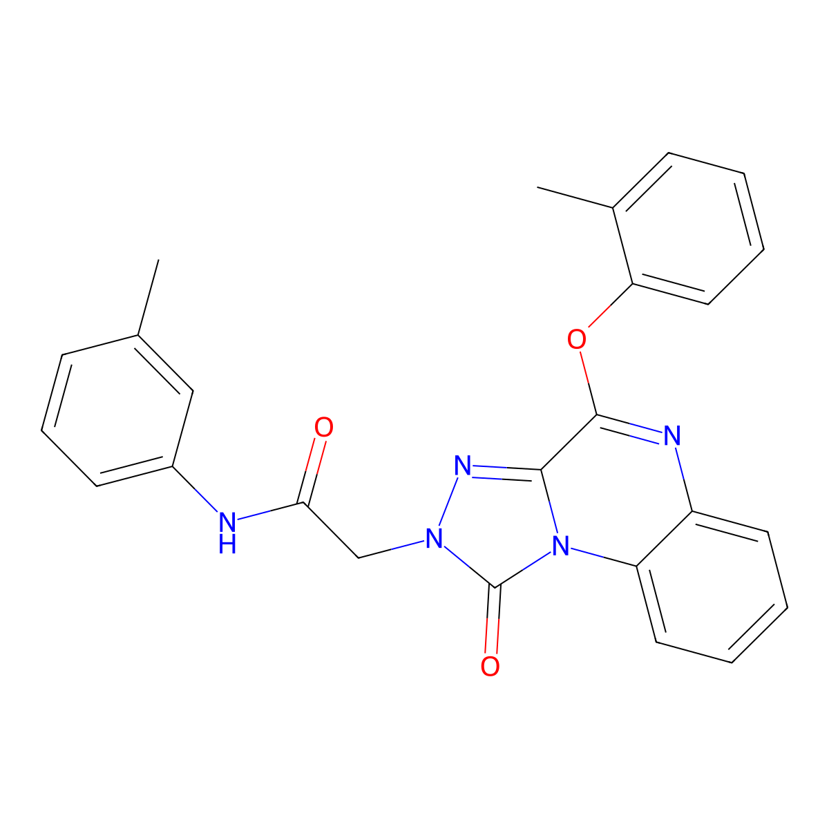 2-[4-(2-methylphenoxy)-1-oxo-1H,2H-[1,2,4]triazolo[4,3-a]quinoxalin-2-yl]-N-(3-methylphenyl)acetamide molecular structure, CAS 1185120-55-1