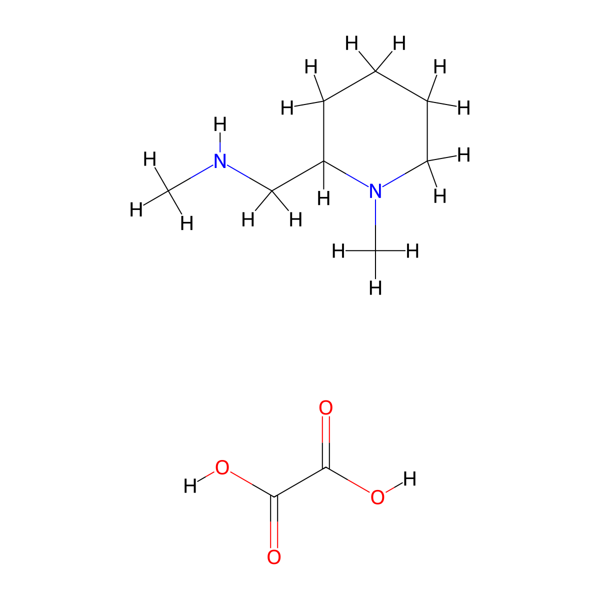 N-Methyl-1-(1-methylpiperidin-2-yl)methanamine oxalate molecular structure, CAS 1185121-07-6