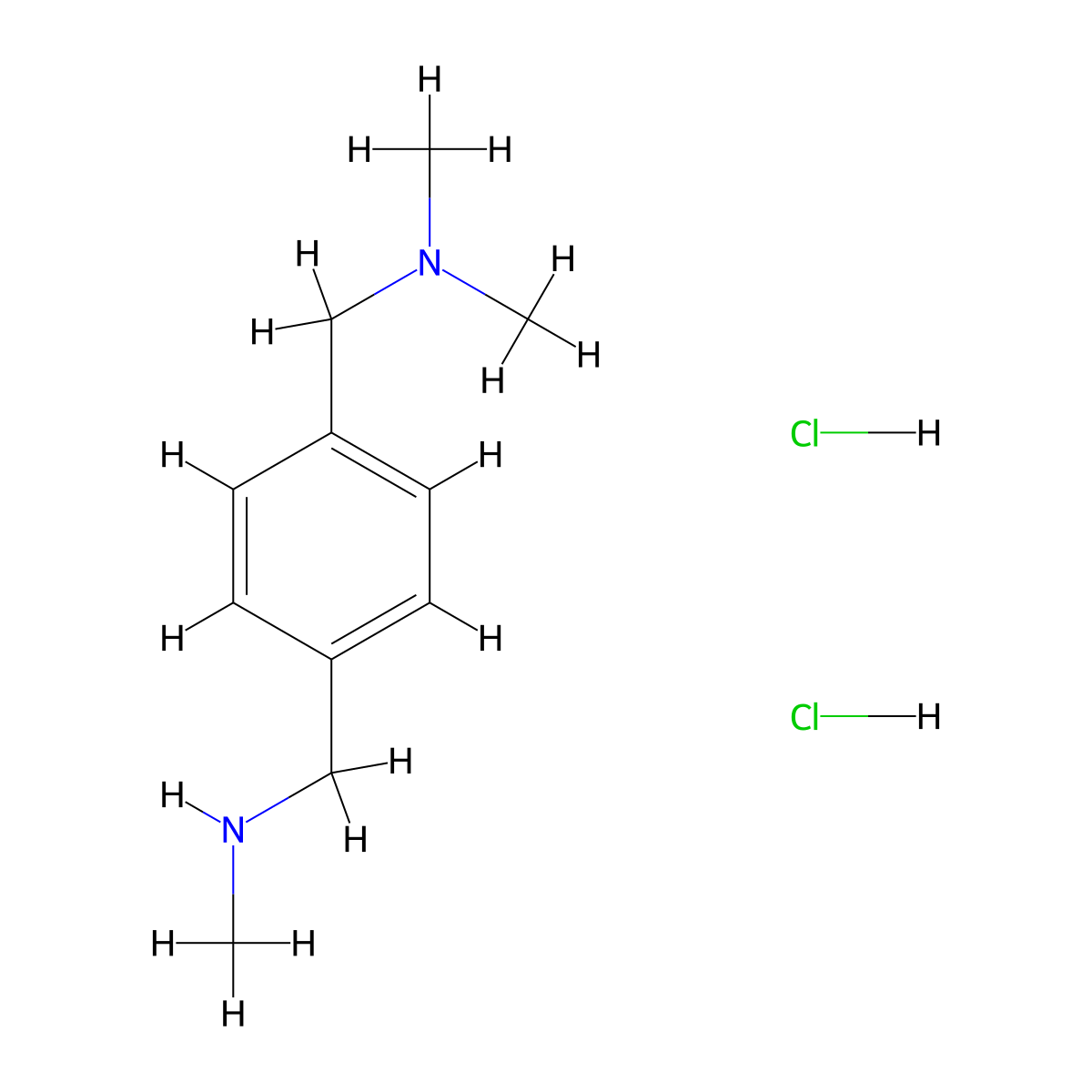 {4-[(Dimethylamino)methyl]benzyl}methylamine dihydrochloride molecular structure, CAS 1185126-47-9