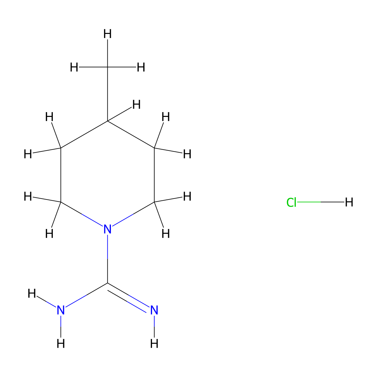 4-Methyl-piperidine-1-carboxamidine hydrochloride molecular structure, CAS 1185133-68-9