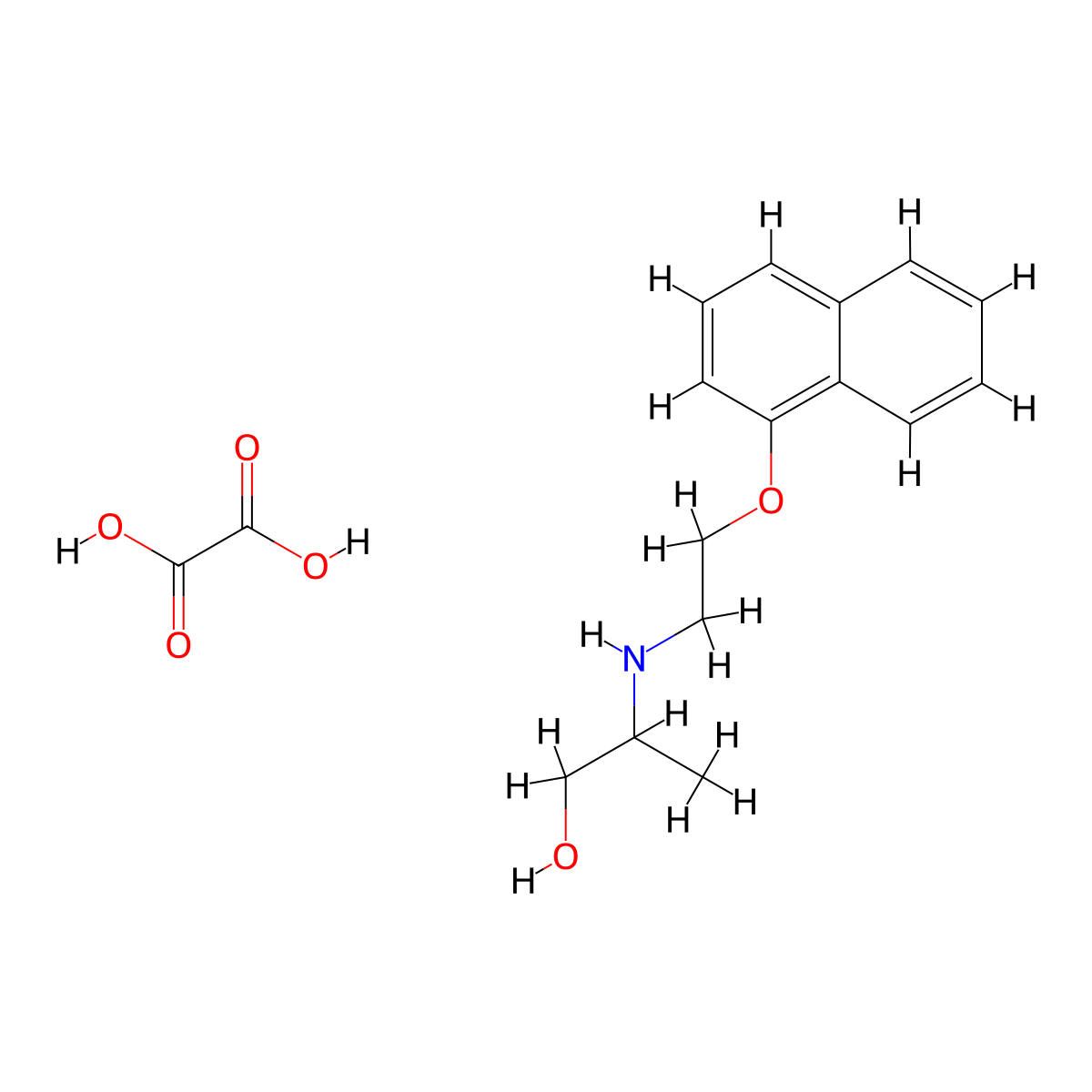 2-(2-Naphthalen-1-yloxyethylamino)propan-1-ol;oxalic acid molecular structure, CAS 1185133-82-7