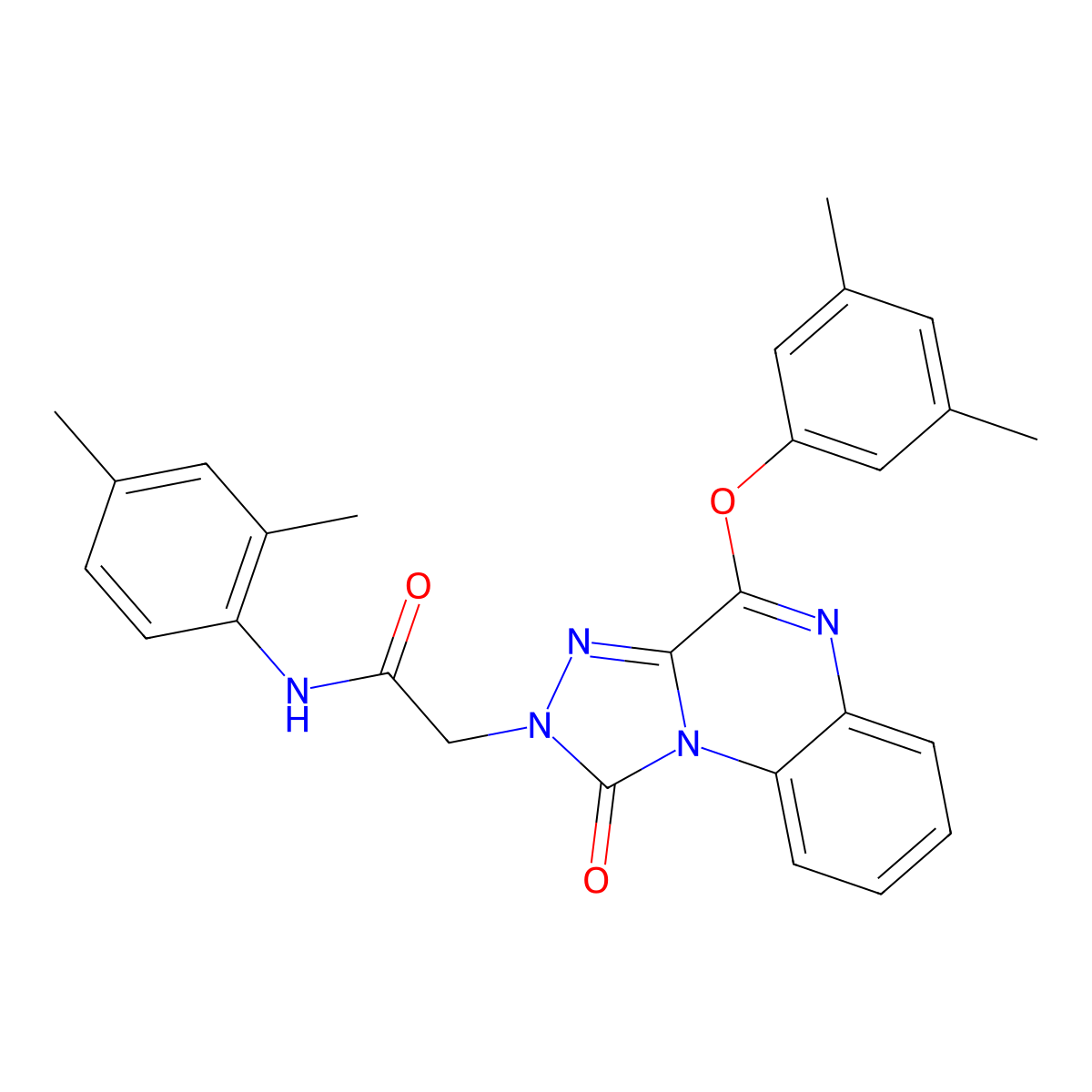 2-(4-(3,5-dimethylphenoxy)-1-oxo-[1,2,4]triazolo[4,3-a]quinoxalin-2(1H)-yl)-N-(2,4-dimethylphenyl)acetamide molecular structure, CAS 1185137-84-1