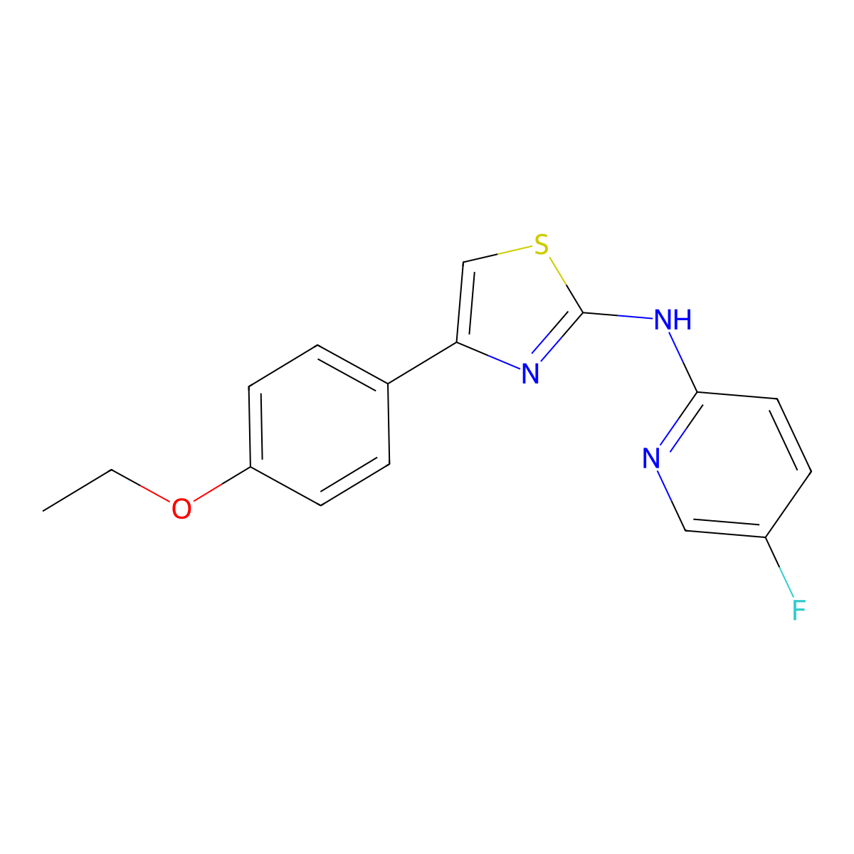 4-(4-ethoxyphenyl)-N-(5-fluoropyridin-2-yl)thiazol-2-amine molecular structure, CAS 1185137-98-7