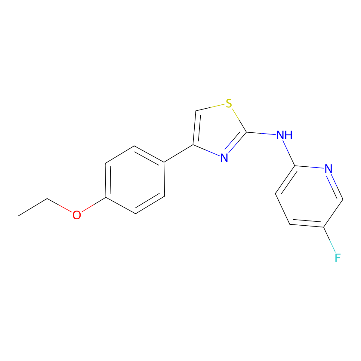 4-(4-ethoxyphenyl)-N-(5-fluoropyridin-2-yl)thiazol-2-amine molecular structure, CAS 1185137-98-7