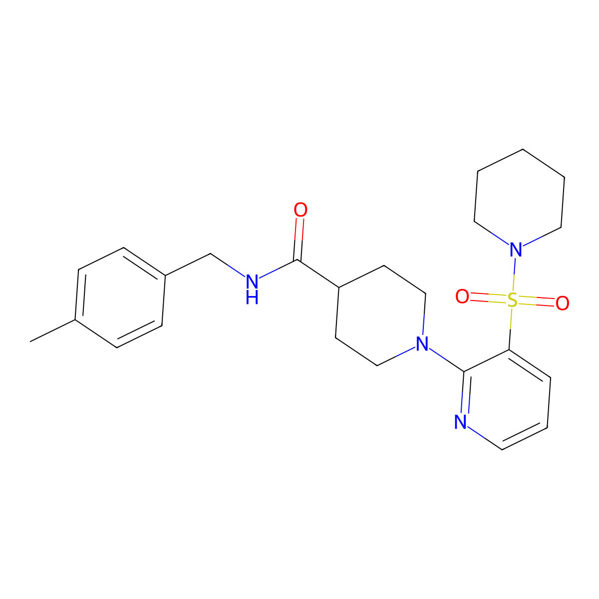 1-(2-fluorobenzoyl)-3-methyl-N-(2-methylbenzyl)piperidine-3-carboxamide molecular structure, CAS 1185138-73-1
