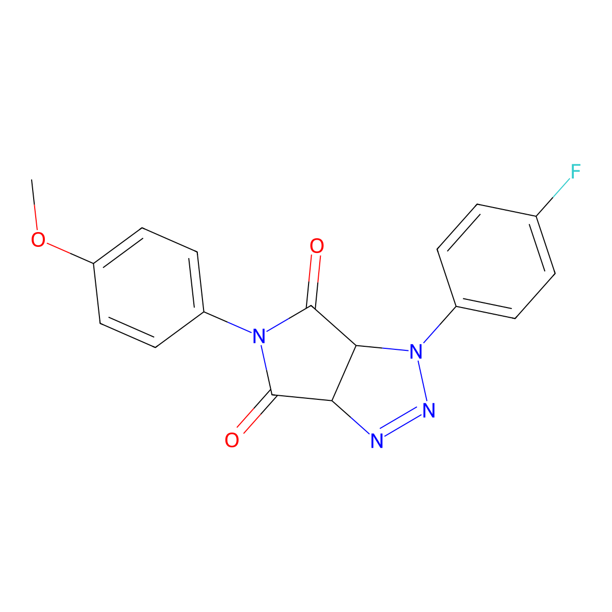 1-(4-fluorophenyl)-5-(4-methoxyphenyl)-3a,6a-dihydropyrrolo[3,4-d][1,2,3]triazole-4,6(1H,5H)-dione molecular structure, CAS 1185144-50-6