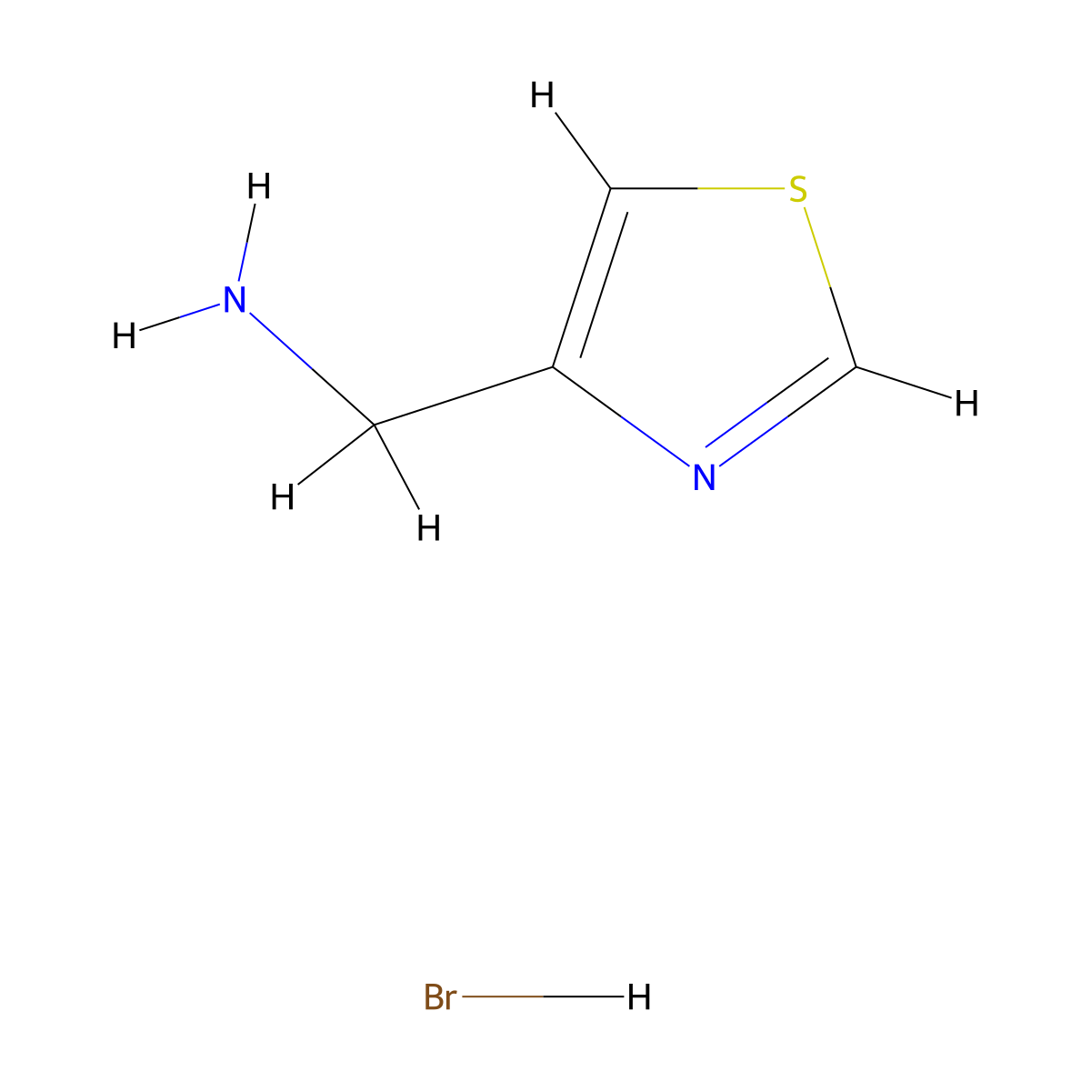 1,3-Thiazol-4-ylmethylamine hydrobromide molecular structure, CAS 1185145-74-7