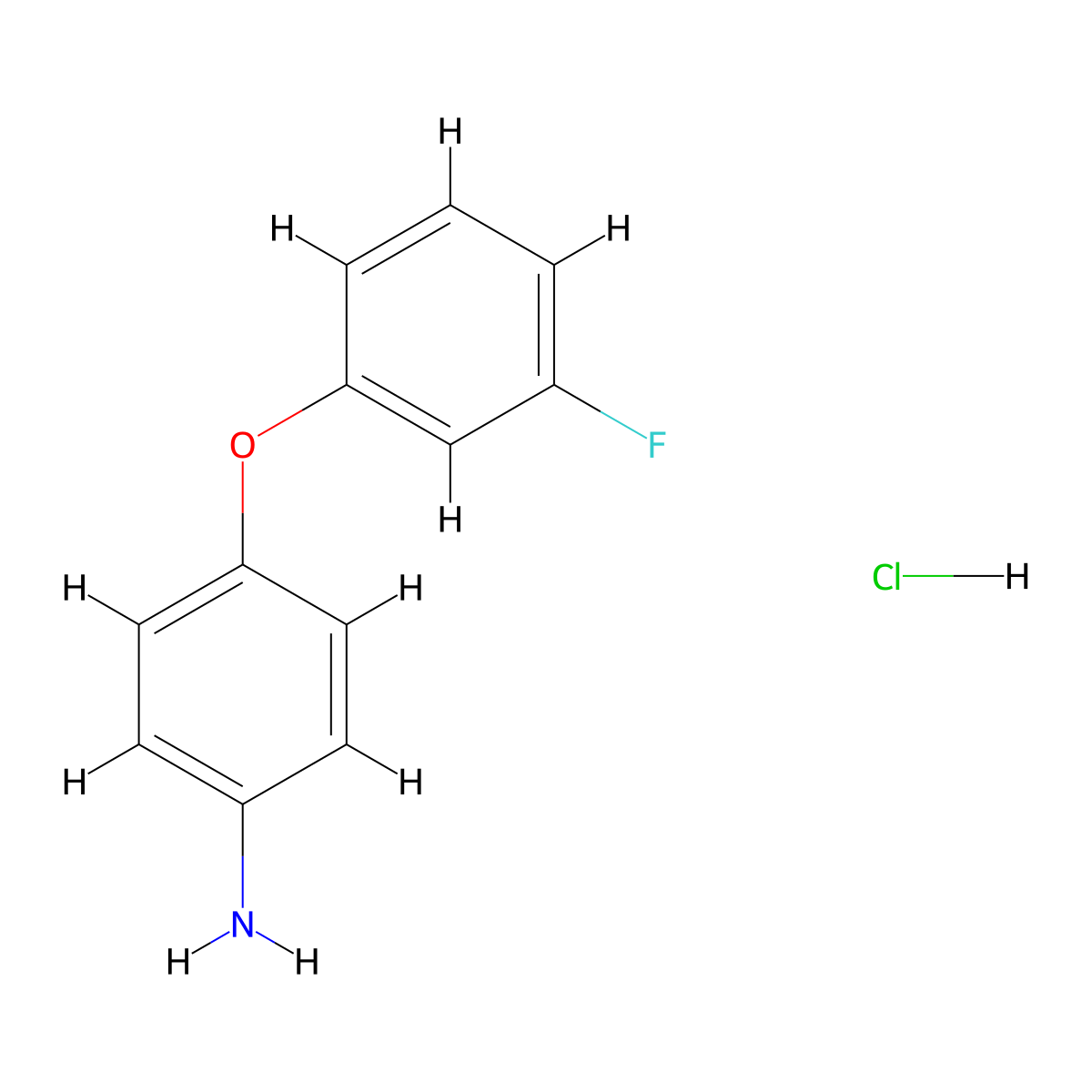 4-(3-Fluorophenoxy)aniline hydrochloride molecular structure, CAS 1185147-52-7