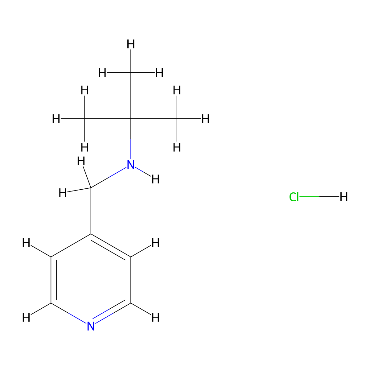 tert-Butyl(4-pyridinylmethyl)amine hydrochloride molecular structure, CAS 1185150-94-0