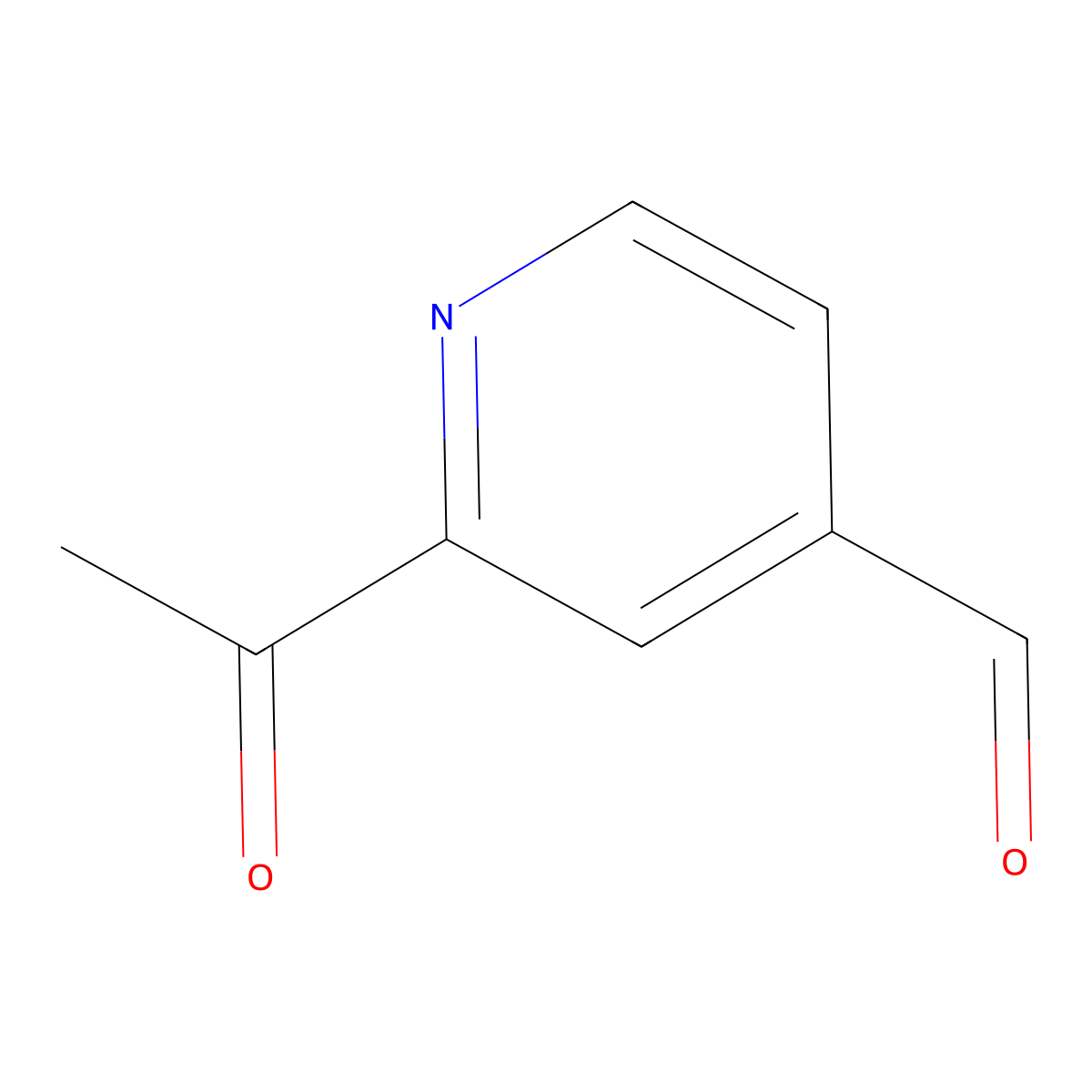 2-Acetylisonicotinaldehyde molecular structure, CAS 1185152-57-1