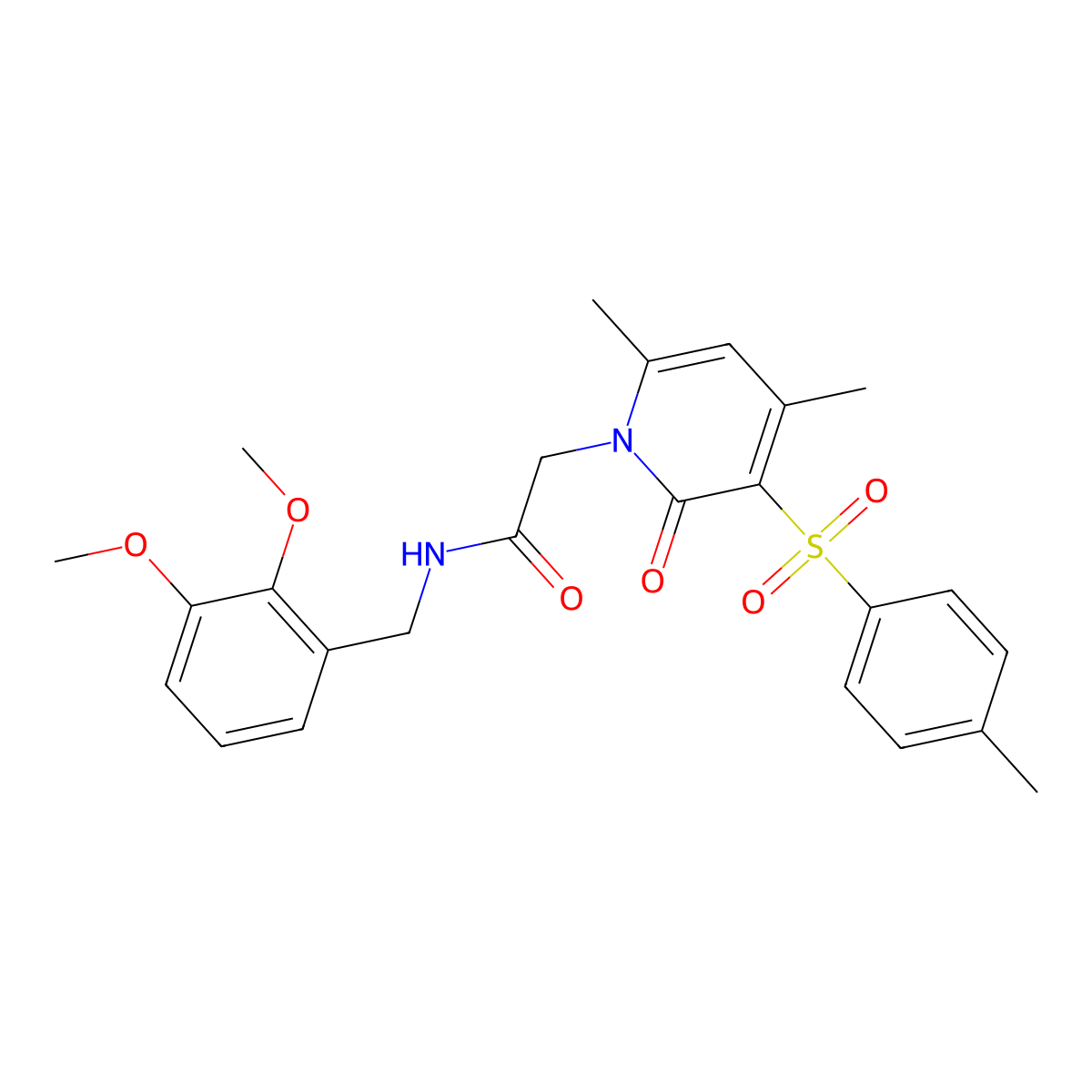 N-(2,3-dimethoxybenzyl)-2-(4,6-dimethyl-2-oxo-3-tosylpyridin-1(2H)-yl)acetamide molecular structure, CAS 1185156-36-8