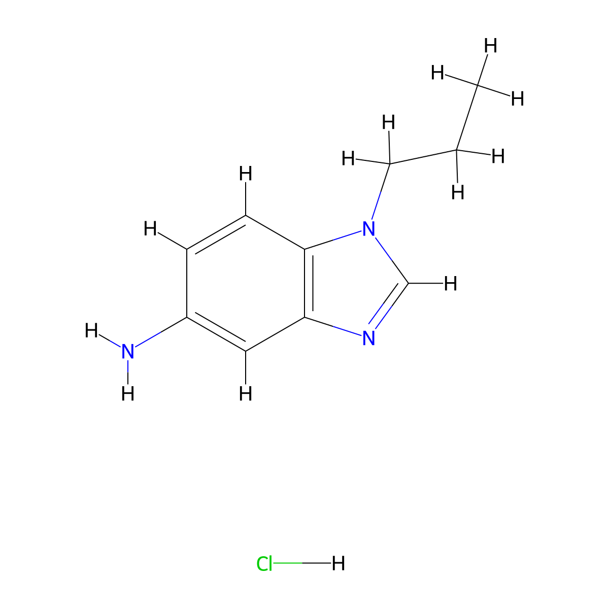 1-Propyl-1H-benzimidazol-5-amine hydrochloride molecular structure, CAS 1185156-99-3