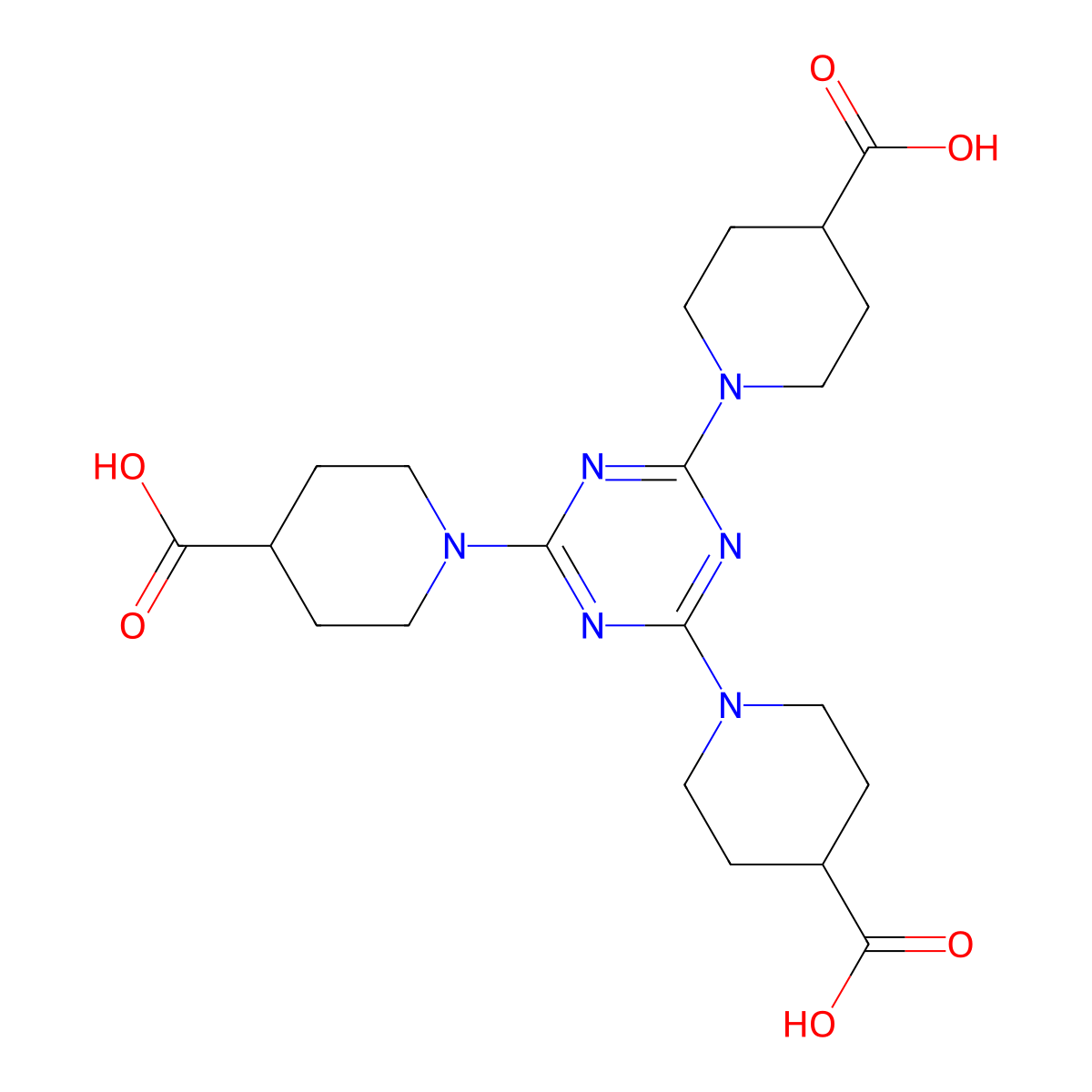 1,1',1''-(1,3,5-Triazine-2,4,6-triyl)tris(piperidine-4-carboxylic acid) molecular structure, CAS 1185157-88-3
