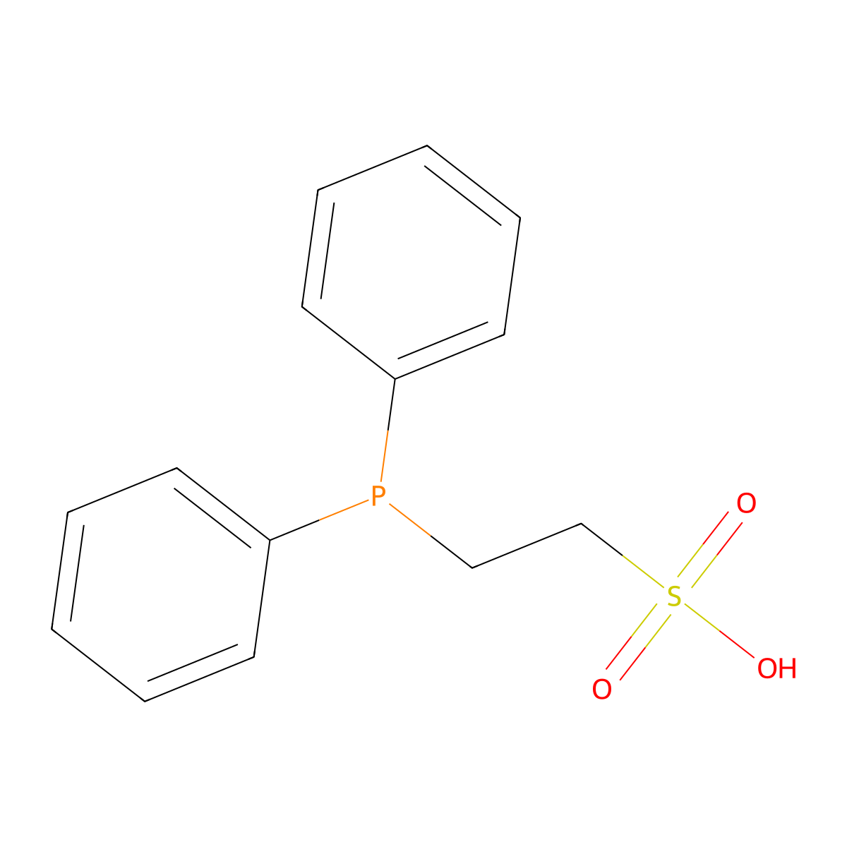 2-(Diphenylphosphaneyl)ethane-1-sulfonic acid molecular structure, CAS 118516-46-4