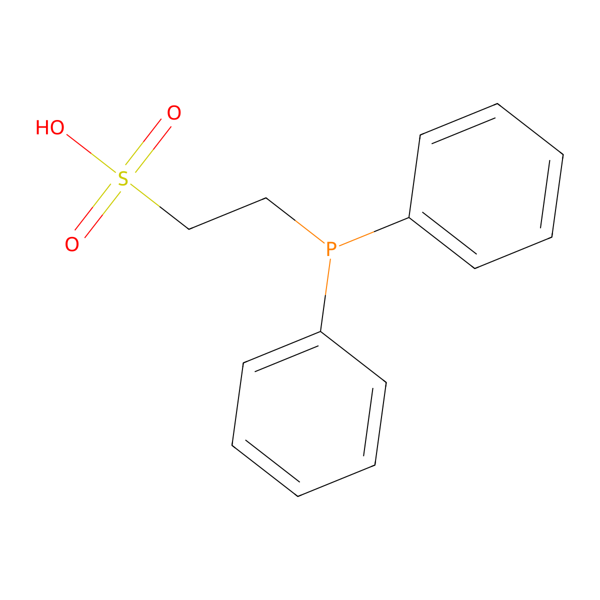 2-(Diphenylphosphaneyl)ethane-1-sulfonic acid molecular structure, CAS 118516-46-4