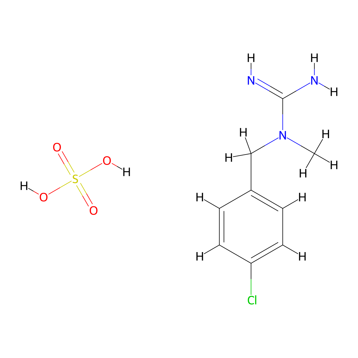 N-(4-Chlorobenzyl)-N-methylguanidine sulfate molecular structure, CAS 1185162-03-1