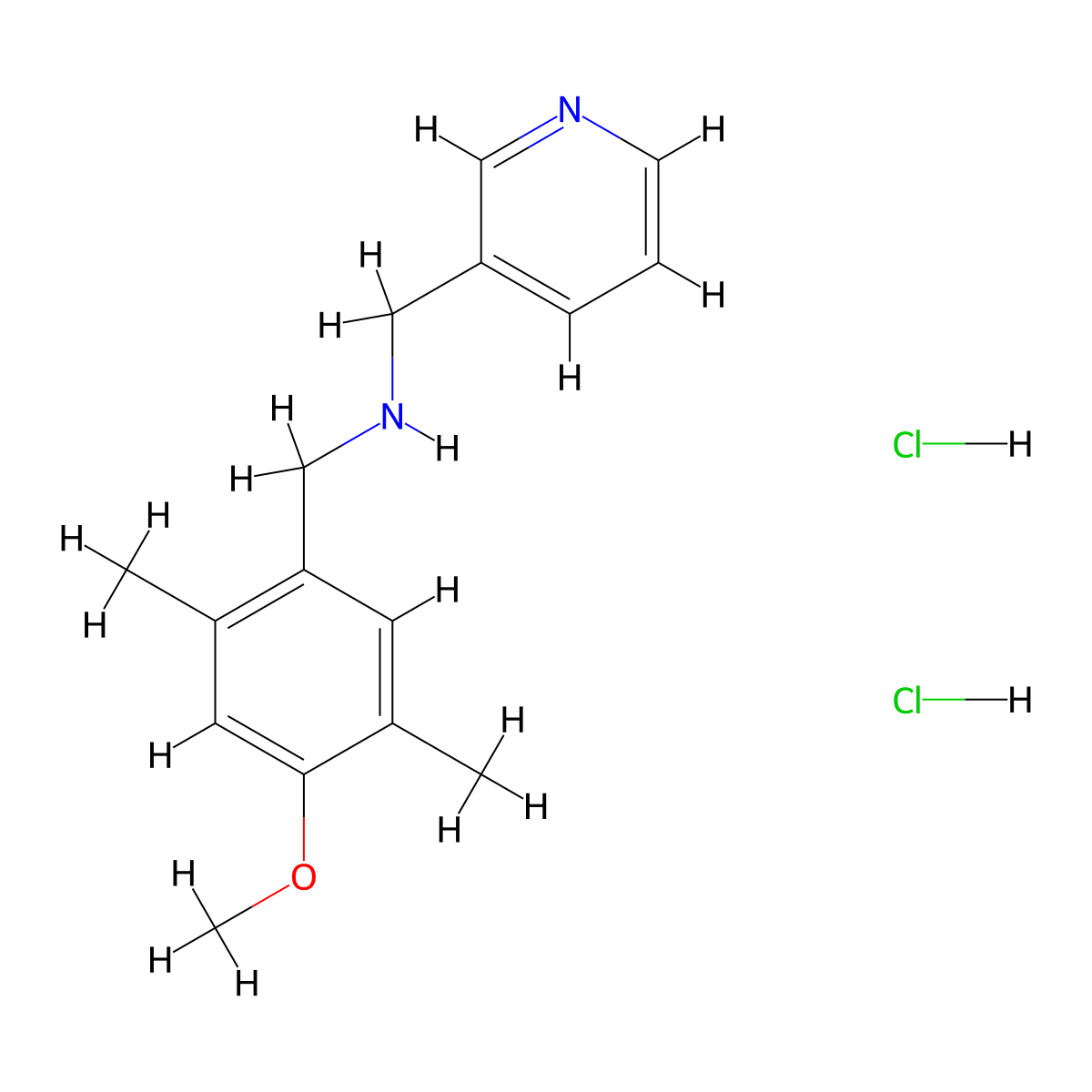 (4-Methoxy-2,5-dimethylbenzyl)-(pyridin-3-ylmethyl)amine dihydrochloride molecular structure, CAS 1185163-31-8