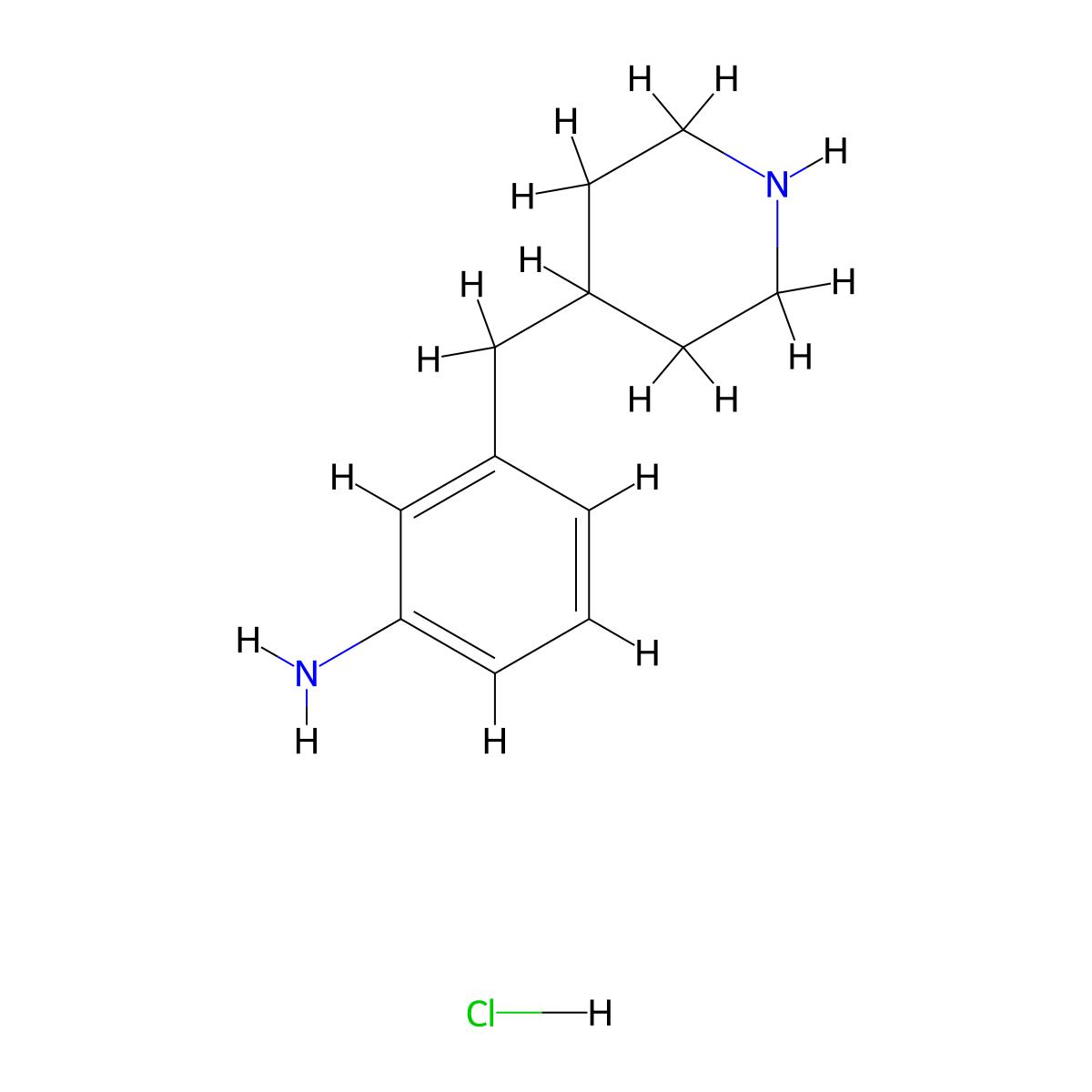 3-(Piperidin-4-ylmethyl)aniline hydrochloride molecular structure, CAS 1185167-62-7