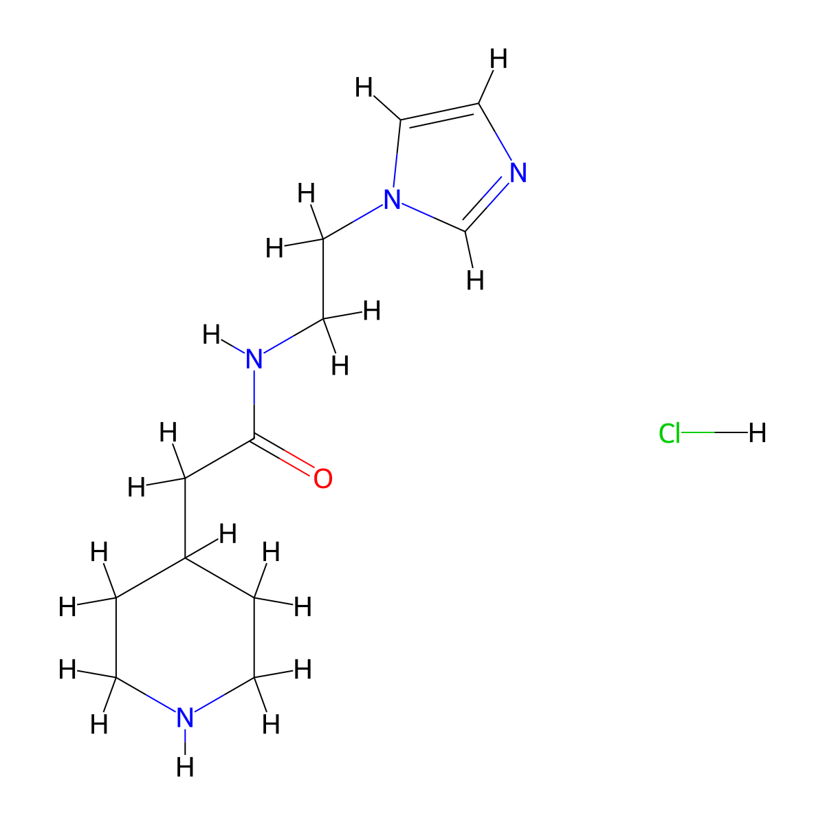 N-(2-Imidazol-1-yl-ethyl)-2-piperidin-4-yl-acetamide hydrochloride molecular structure, CAS 1185171-19-0