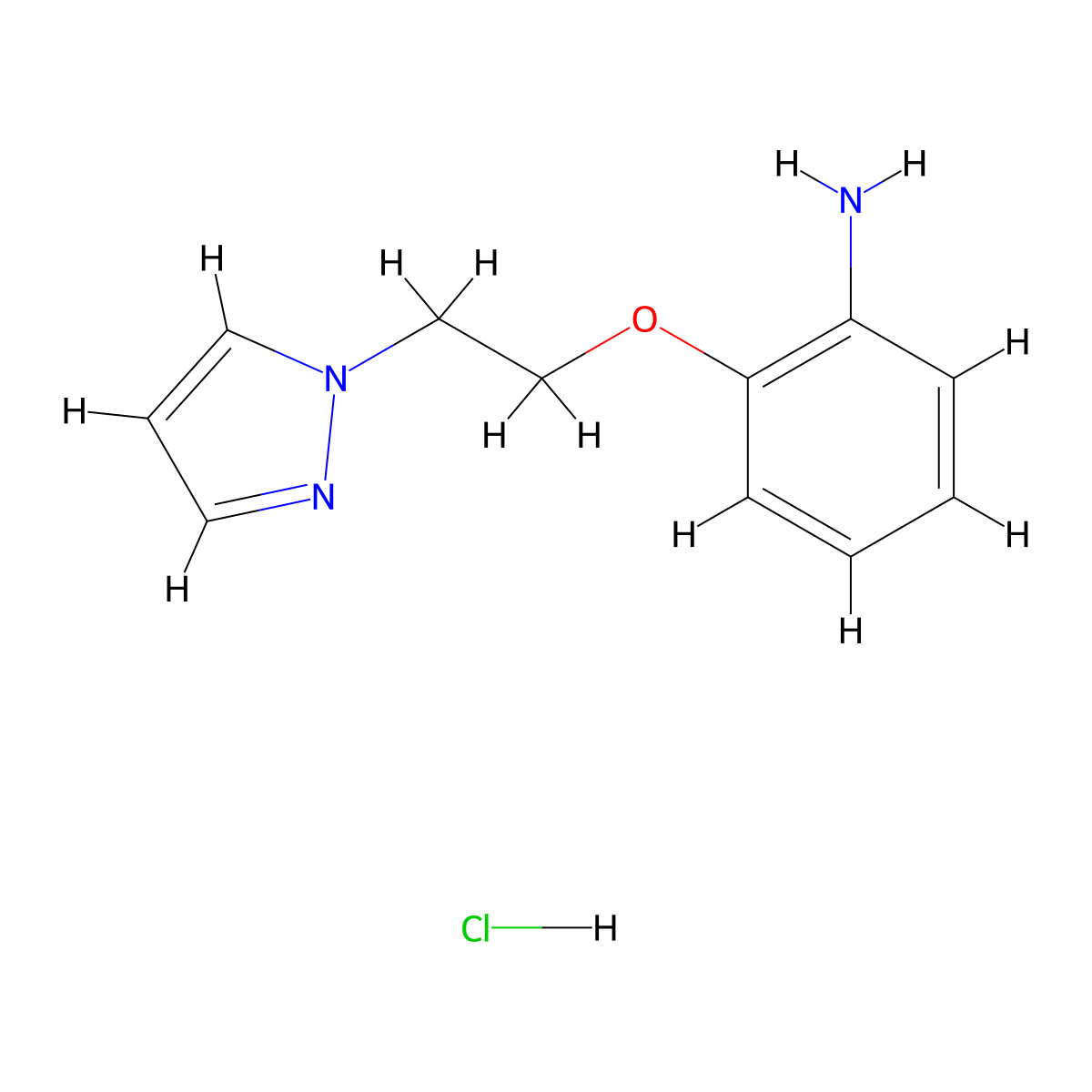 2-(2-Pyrazol-1-yl-ethoxy)-phenylamine hydrochloride molecular structure, CAS 1185175-77-2