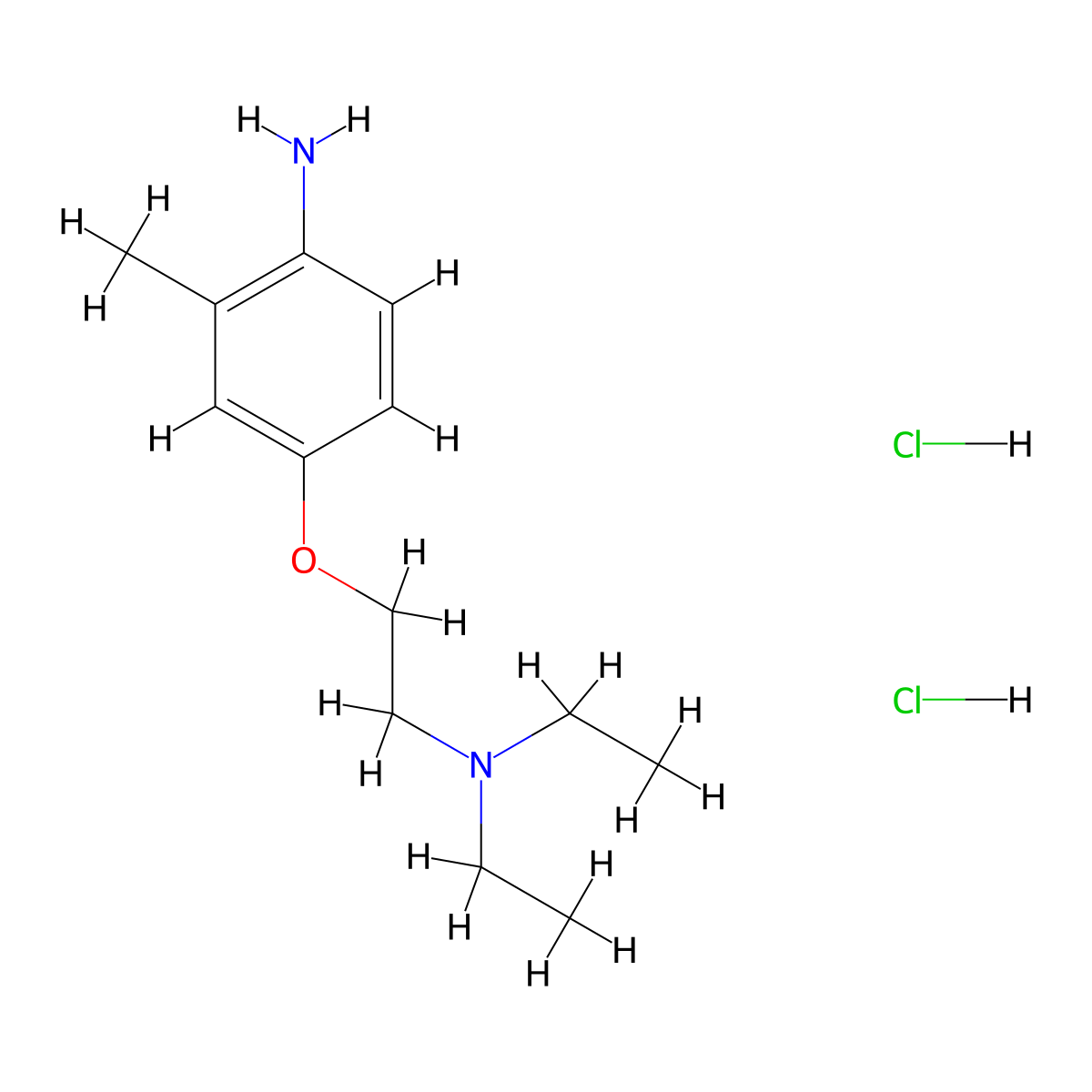 N-[2-(4-Amino-3-methylphenoxy)ethyl]-N,N-diethylamine dihydrochloride molecular structure, CAS 1185176-52-6
