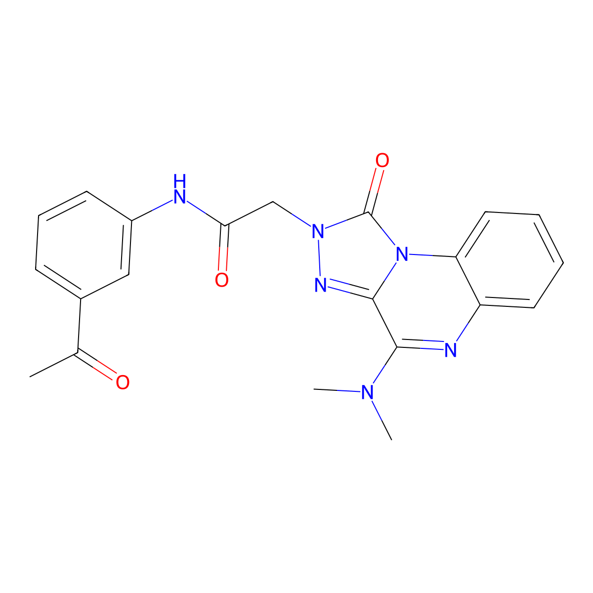 N-(3-acetylphenyl)-2-(4-(dimethylamino)-1-oxo-[1,2,4]triazolo[4,3-a]quinoxalin-2(1H)-yl)acetamide molecular structure, CAS 1185176-89-9