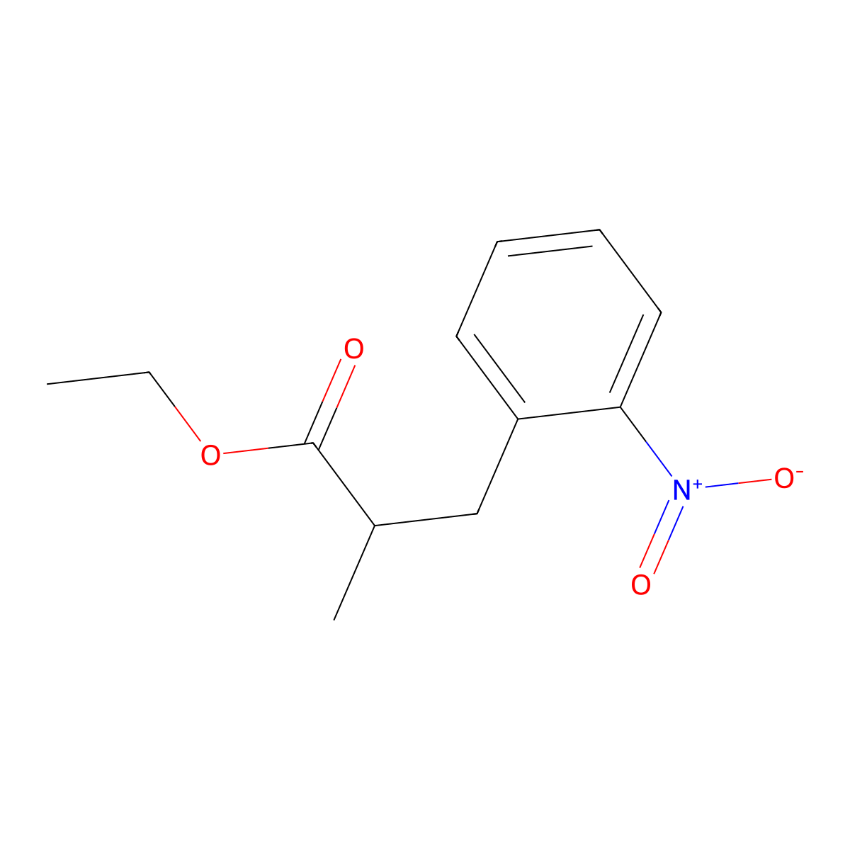 Ethyl 2-Methyl-3-(2-nitrophenyl)propanoate molecular structure, CAS 1185180-57-7