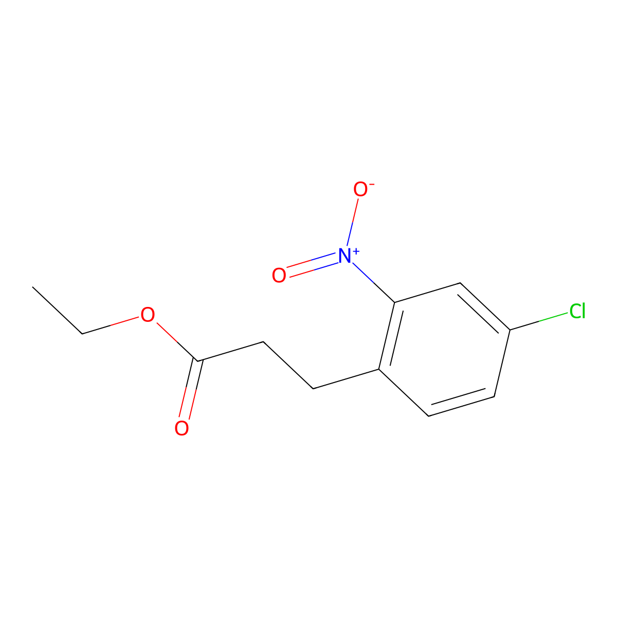 Ethyl 3-(4-Chloro-2-nitrophenyl)propanoate molecular structure, CAS 1185180-58-8
