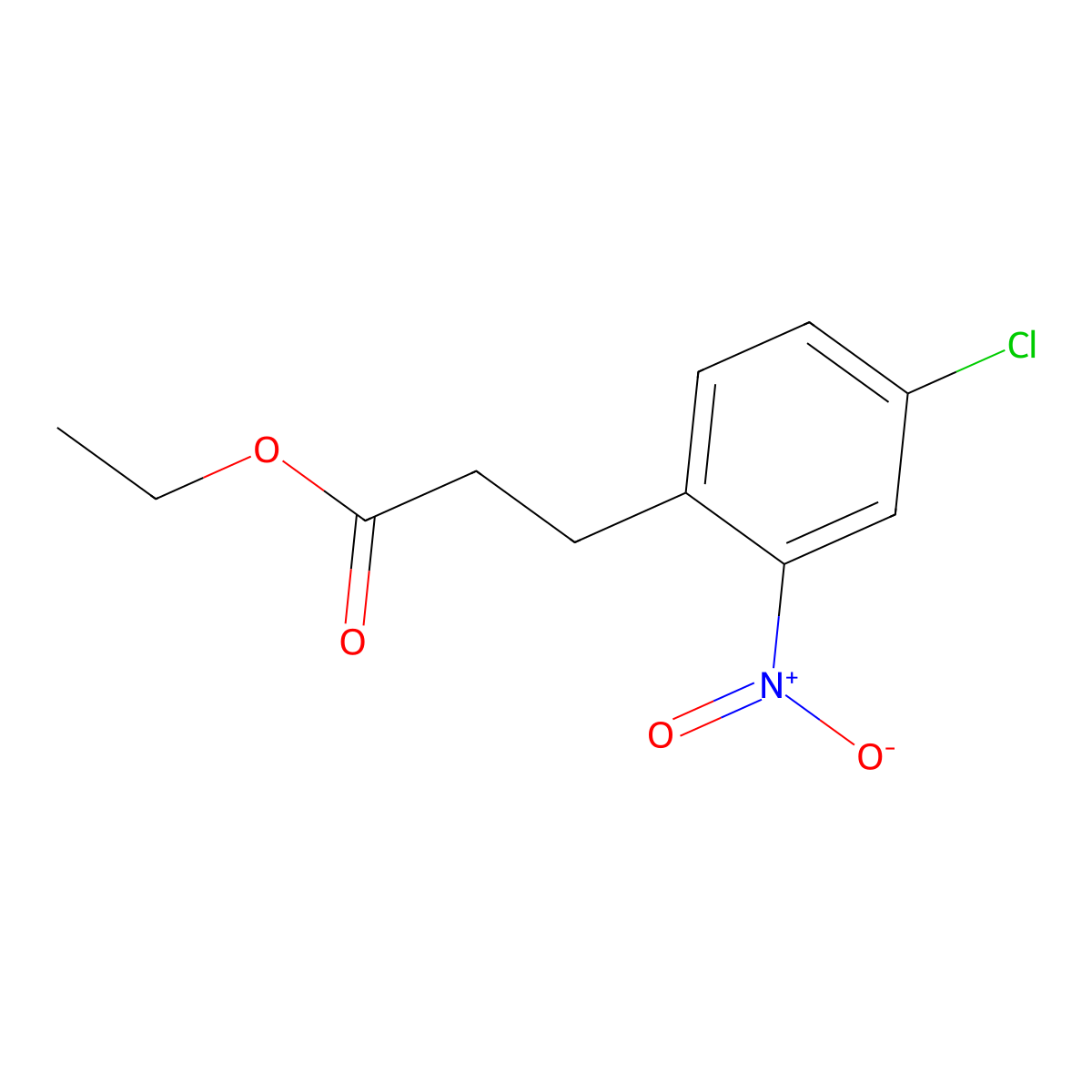 Ethyl 3-(4-Chloro-2-nitrophenyl)propanoate molecular structure, CAS 1185180-58-8