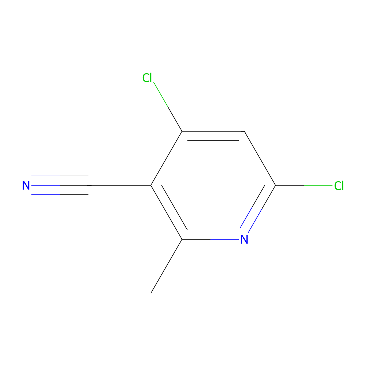 4,6-Dichloro-2-methylnicotinonitrile molecular structure, CAS 1185190-81-1