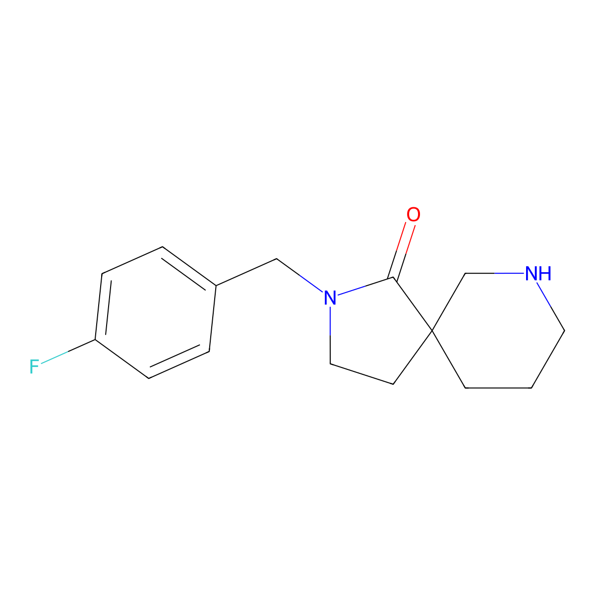 2-(4-Fluorobenzyl)-2,7-diazaspiro[4.5]decan-1-one molecular structure, CAS 1185193-40-1