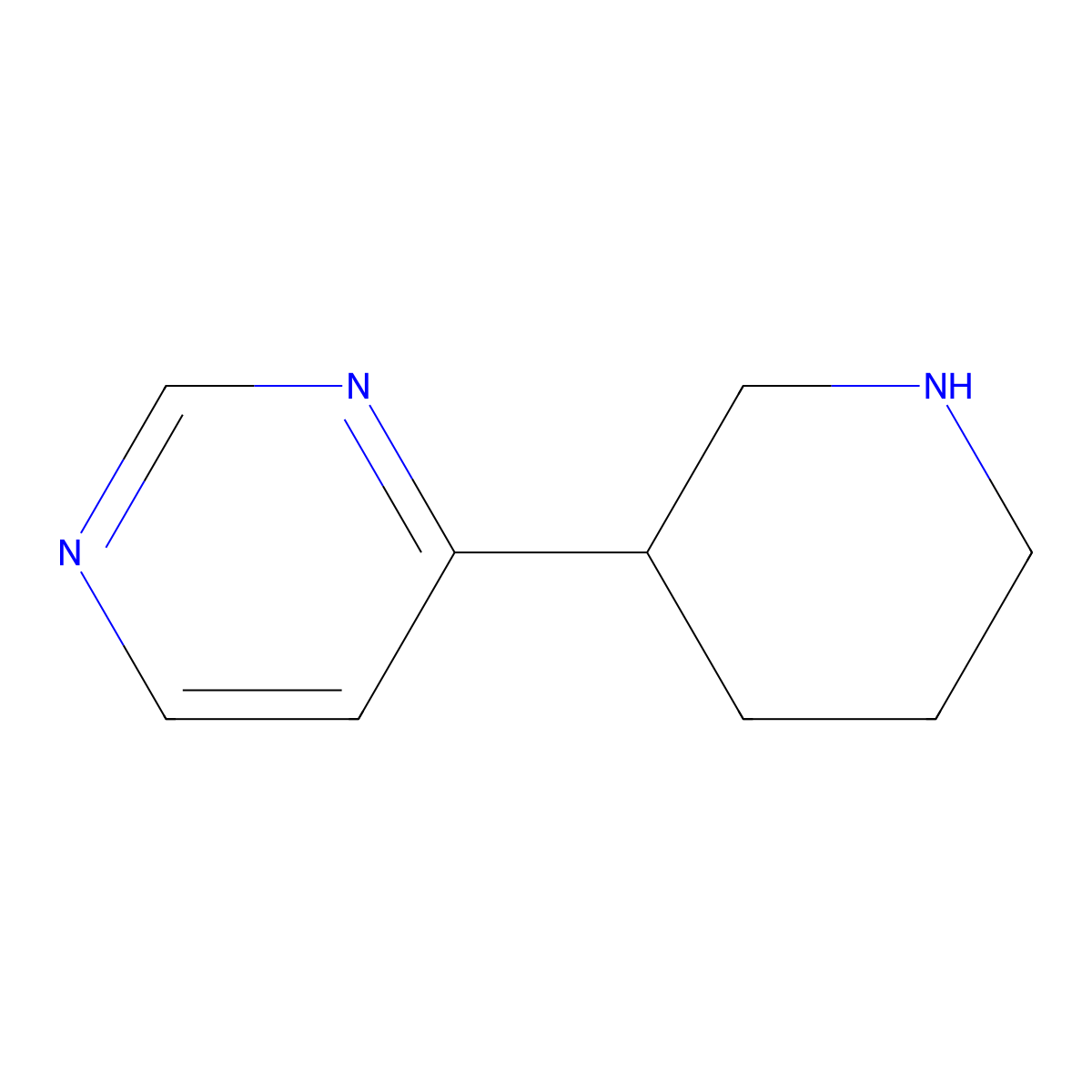 4-(Piperidin-3-yl)pyrimidine molecular structure, CAS 1185194-36-8