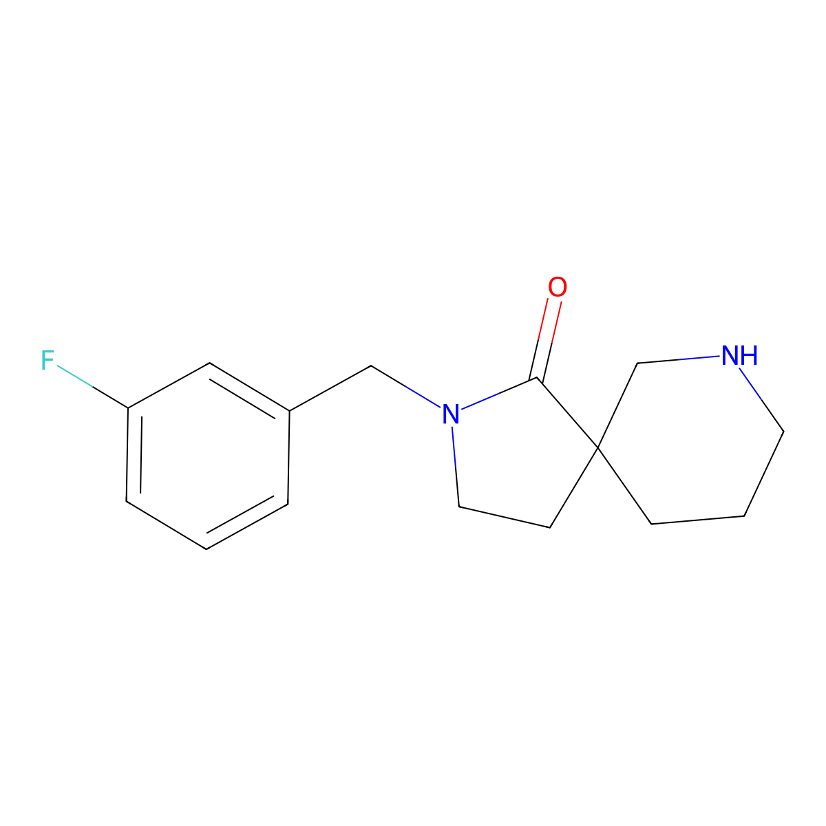 2-(3-Fluorobenzyl)-2,7-diazaspiro[4.5]decan-1-one molecular structure, CAS 1185195-29-2