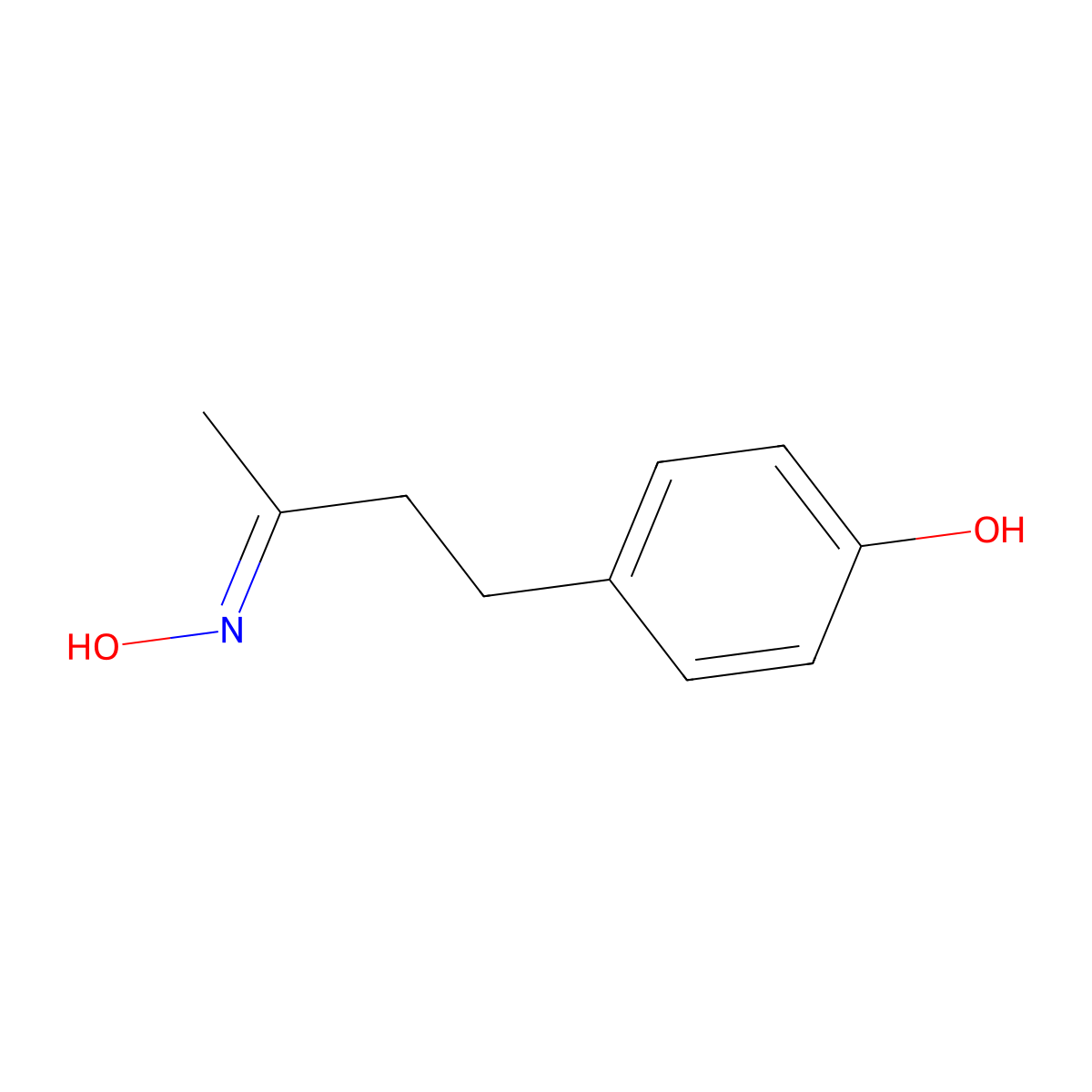 4-(3-Hydroxyiminobutyl)phenol molecular structure, CAS 1185238-88-3