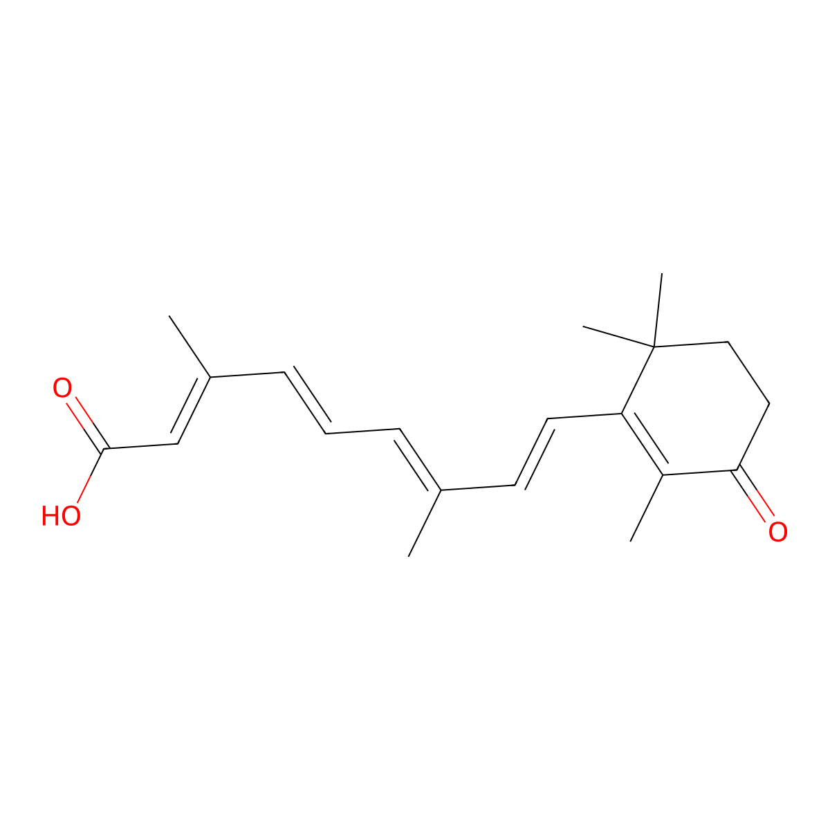 4-Keto 13-cis-Retinoic Acid molecular structure, CAS 1185241-31-9