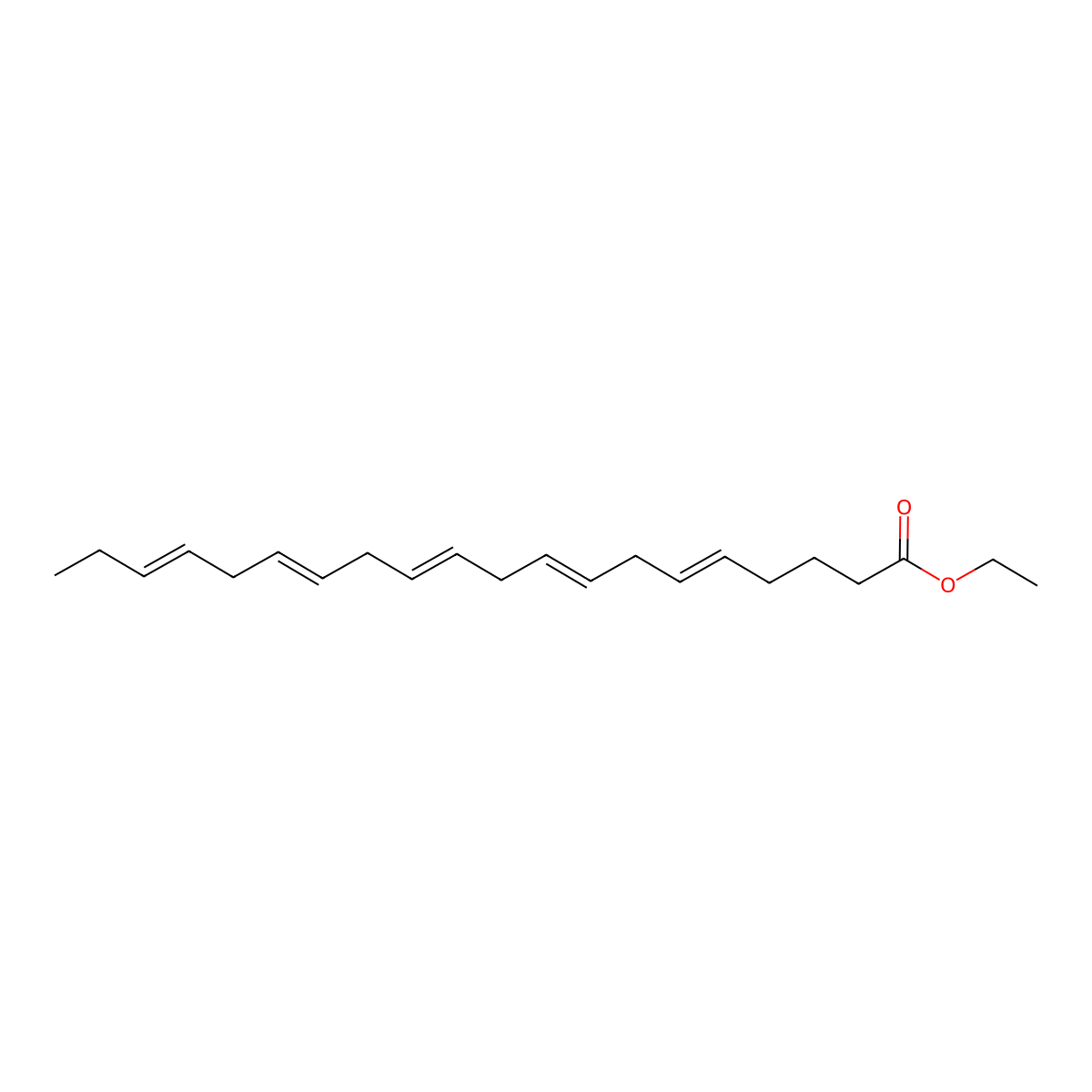 Ethyl icosa-5,8,11,14,17-pentaenoate molecular structure, CAS 1185247-85-1
