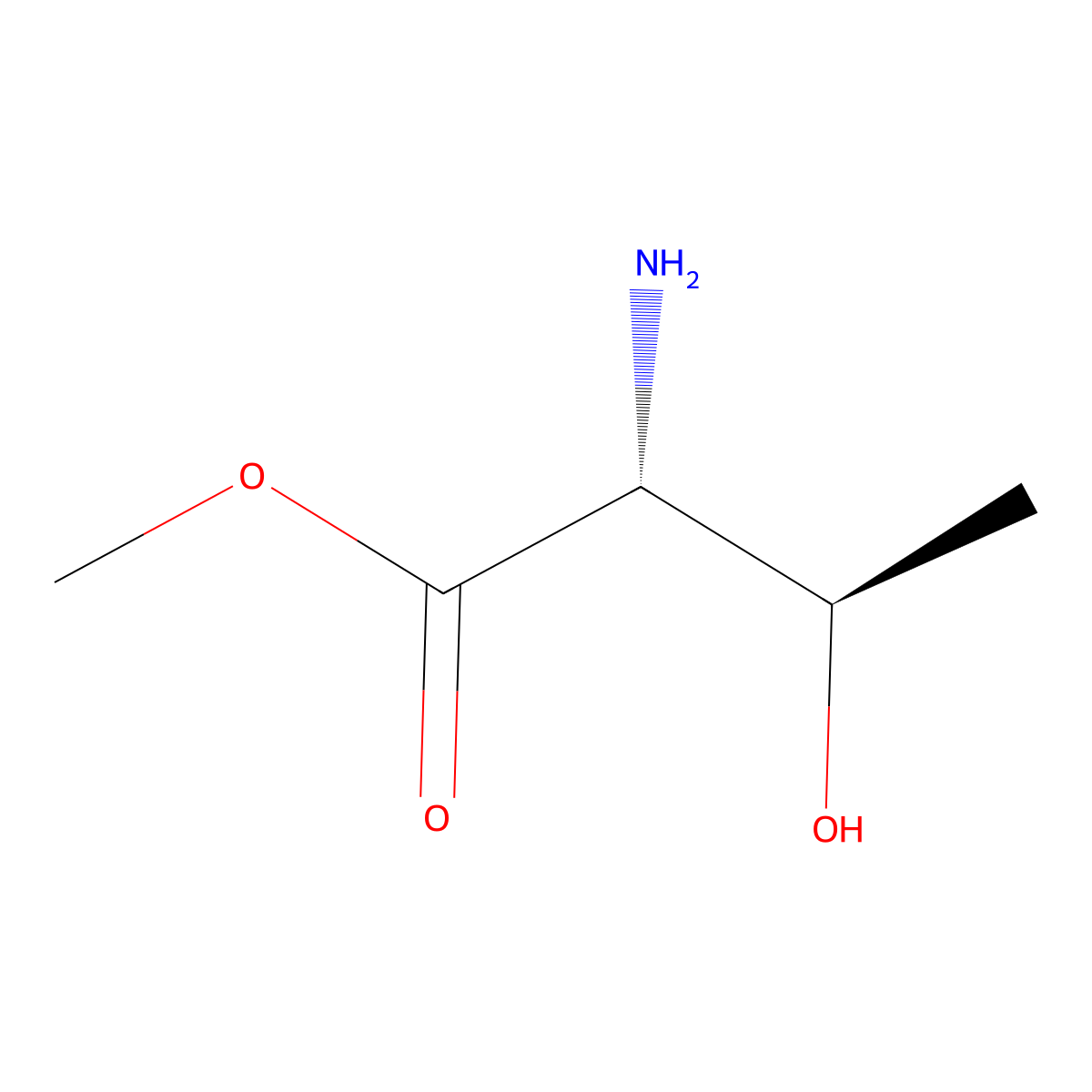 Methyl (2R,3R)-2-amino-3-hydroxybutanoate molecular structure, CAS 118525-51-2