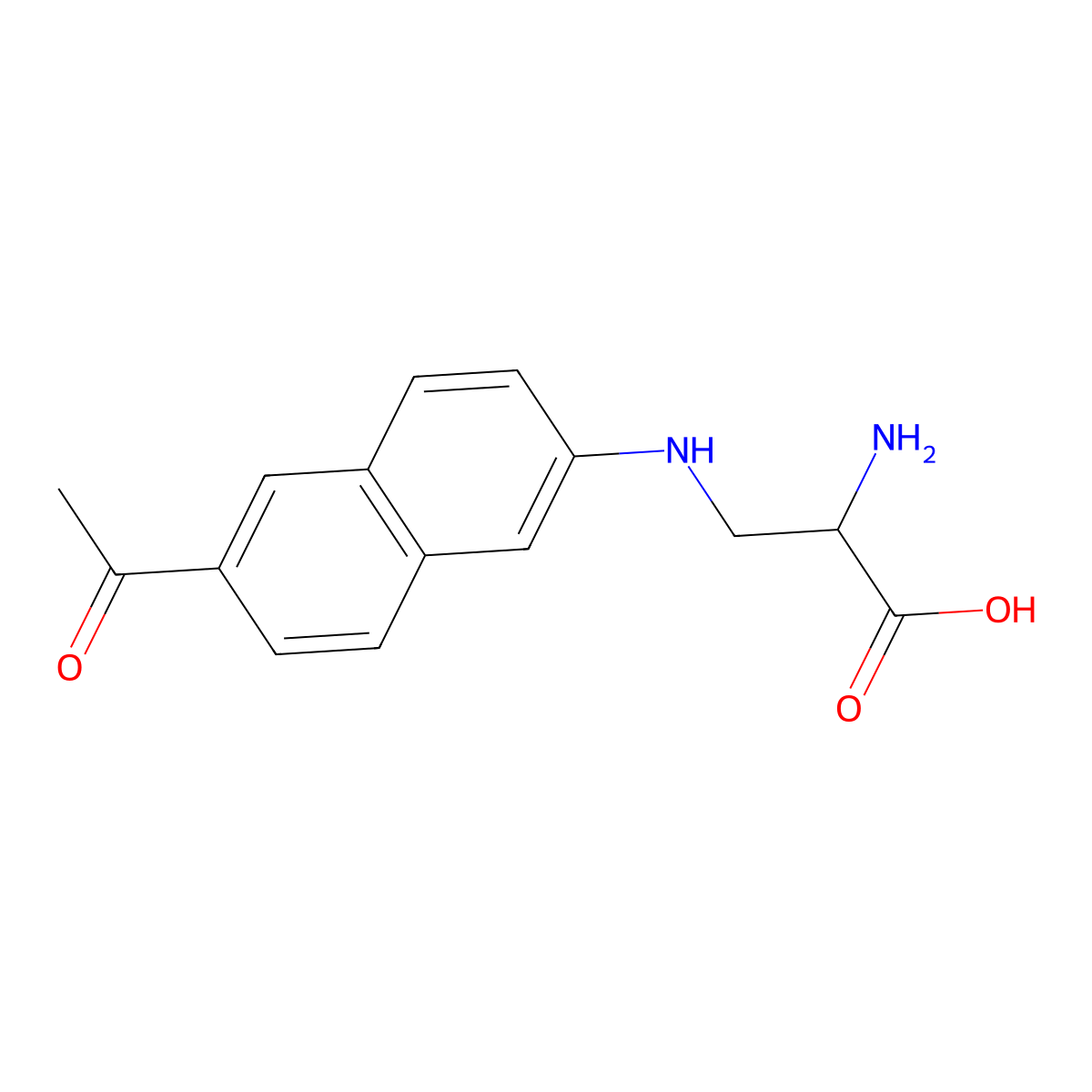3-[(6-acetyl-2-naphthalenyl)amino]Alanine molecular structure, CAS 1185251-08-4
