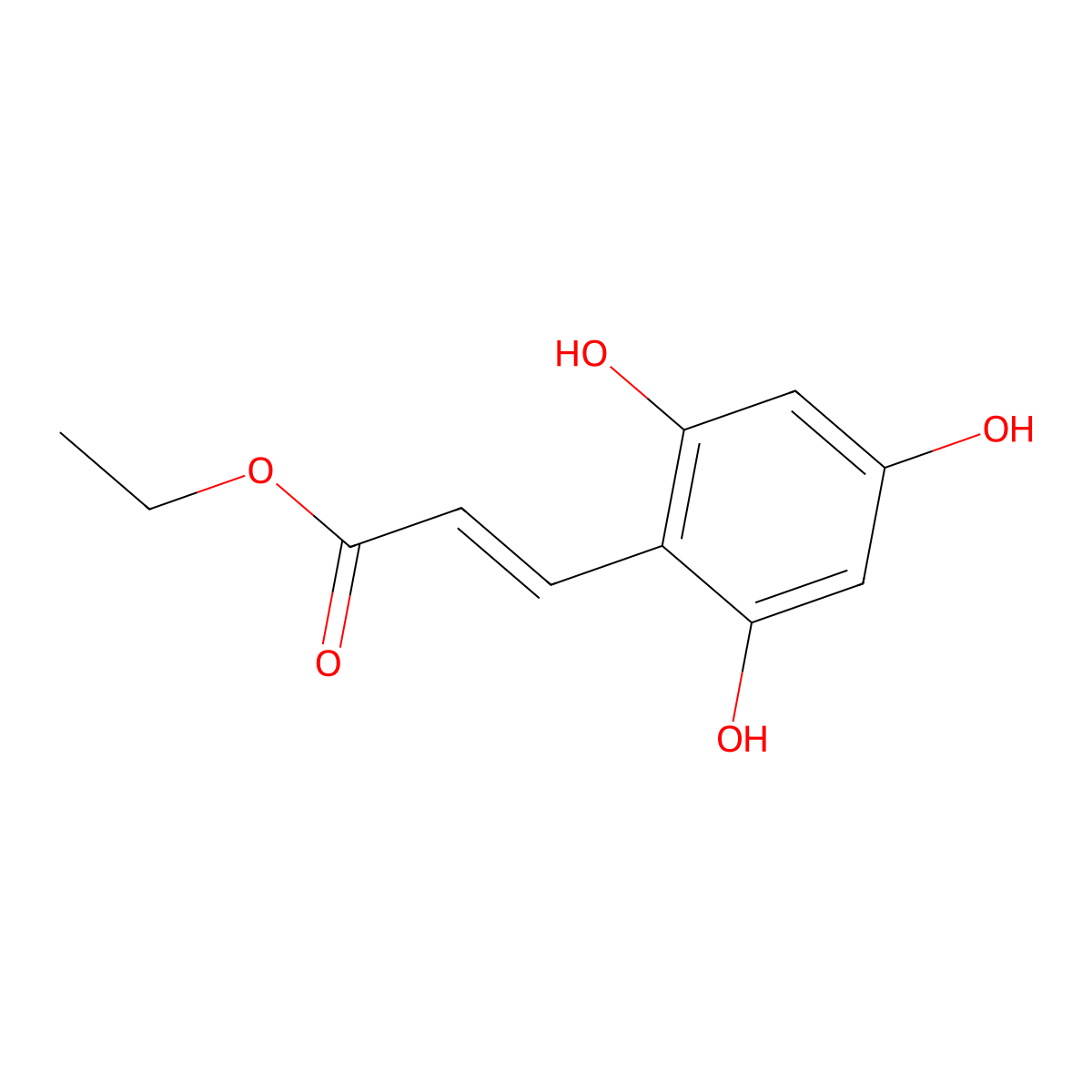 ethyl (2E)-3-(2,4,6-trihydroxyphenyl)prop-2-enoate molecular structure, CAS 1185256-07-8