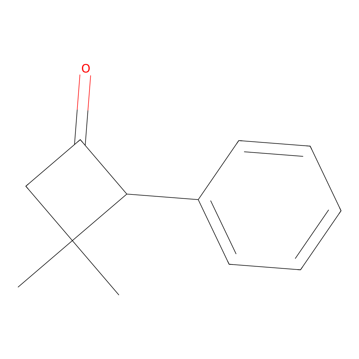 3,3-Dimethyl-2-phenylcyclobutan-1-one molecular structure, CAS 118526-95-7