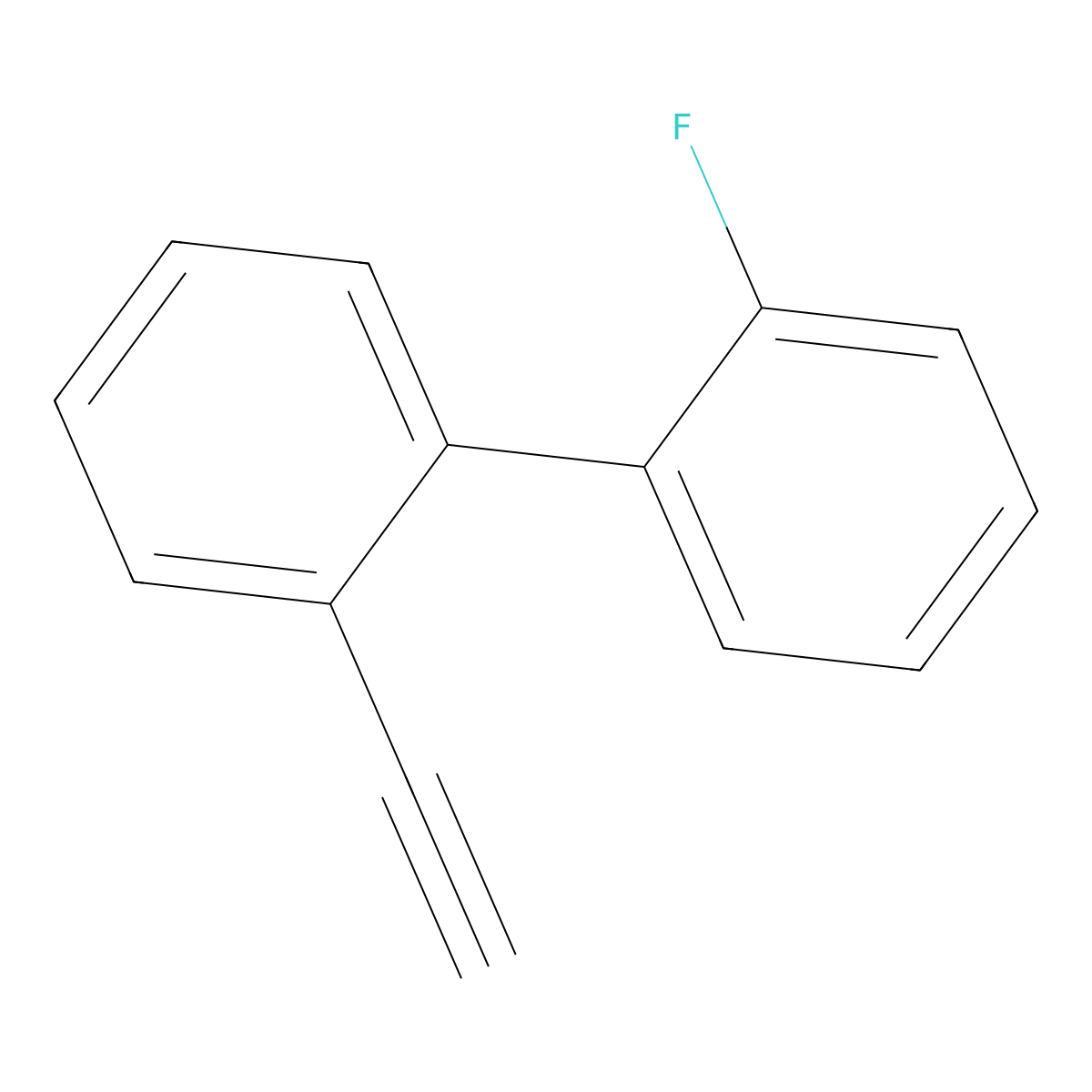 2-Ethynyl-2'-fluoro-1,1'-biphenyl molecular structure, CAS 118527-41-6