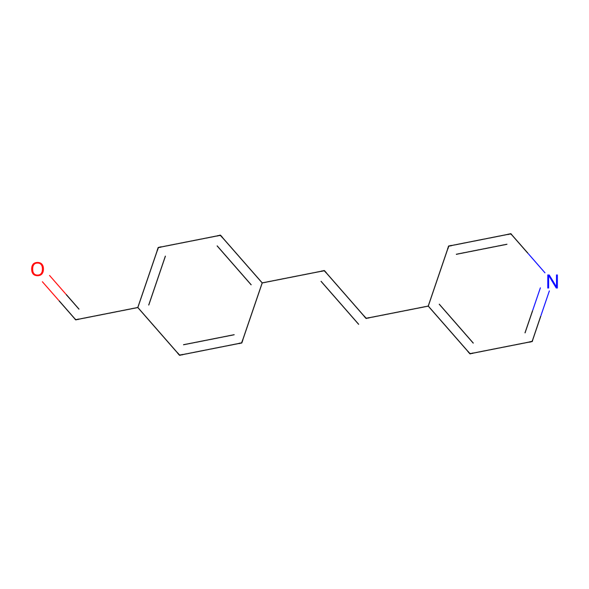 4-(2-(4-Formylphenyl)ethenyl)pyridine molecular structure, CAS 118528-62-4