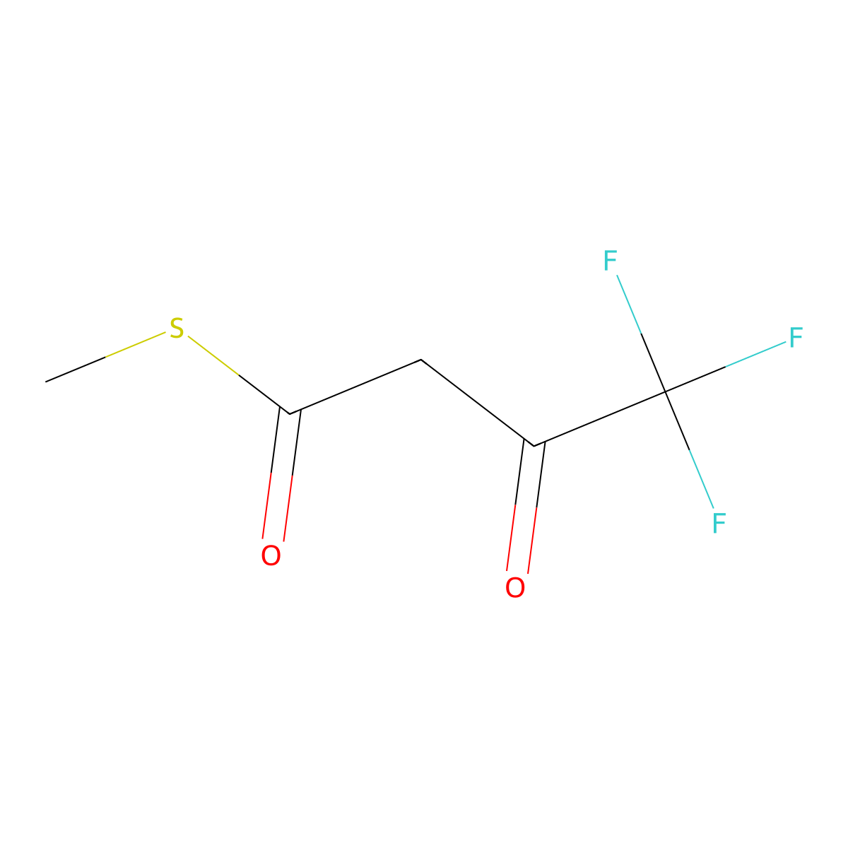S-methyl 4,4,4-trifluoro-3-oxobutanethioate molecular structure, CAS 118528-85-1