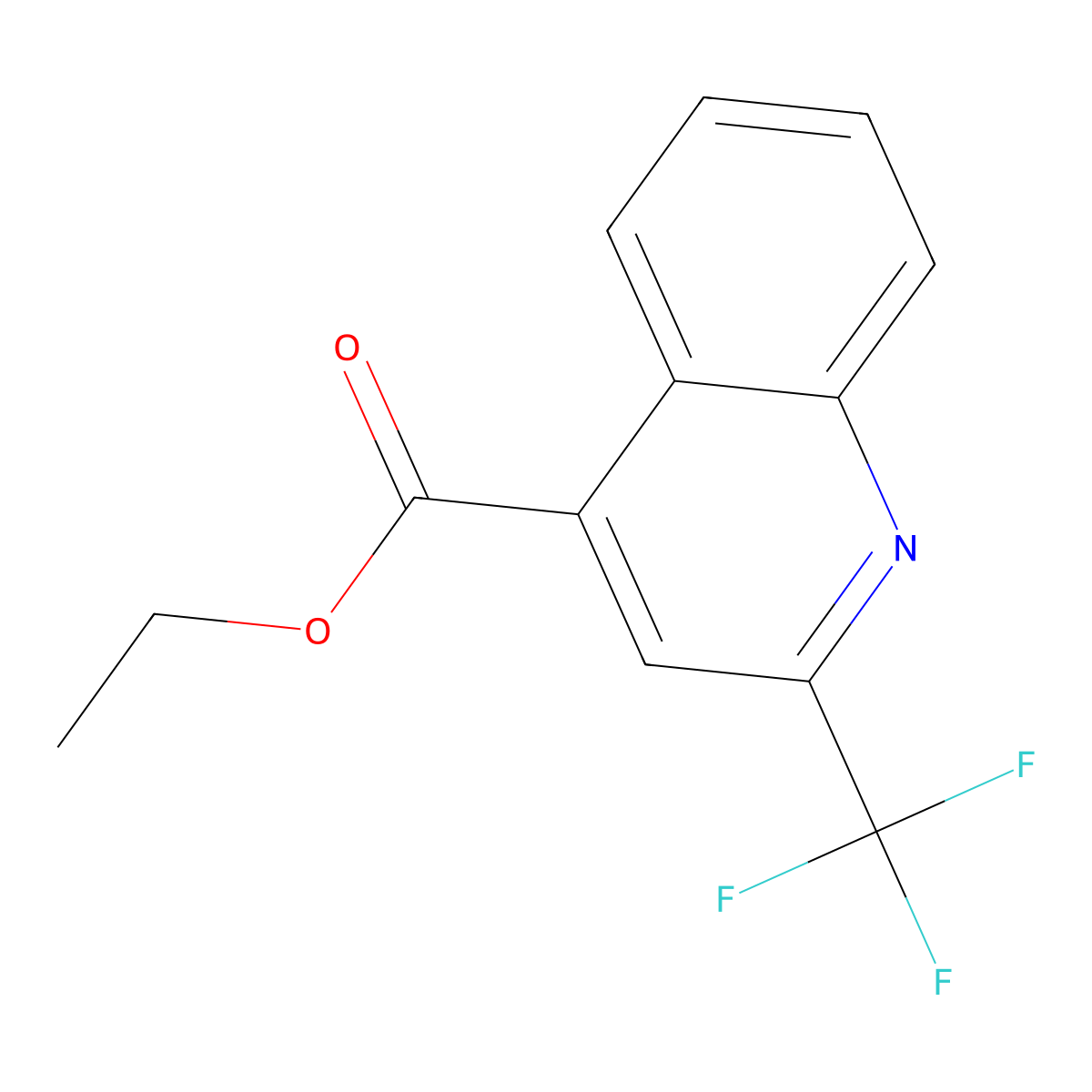 Ethyl 2-(trifluoromethyl)quinoline-4-carboxylate molecular structure, CAS 1185292-57-2