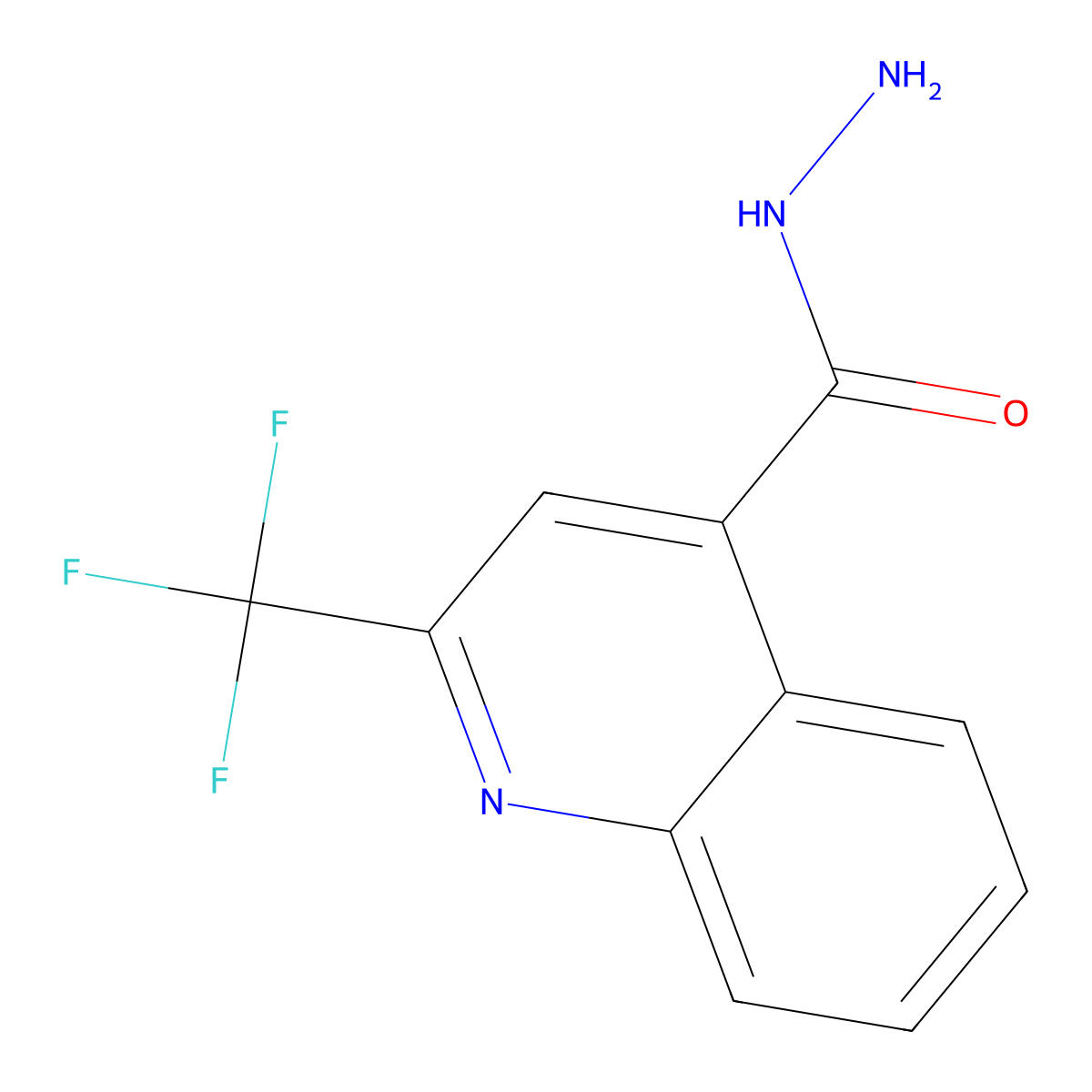 2-(Trifluoromethyl)quinoline-4-carbohydrazide molecular structure, CAS 1185292-58-3
