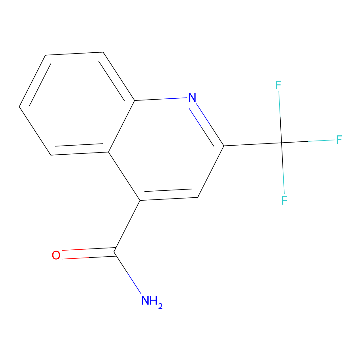 2-(Trifluoromethyl)quinoline-4-carboxamide molecular structure, CAS 1185292-59-4