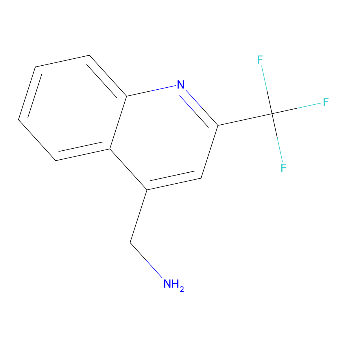 (2-(Trifluoromethyl)quinolin-4-yl)methanamine molecular structure, CAS 1185292-60-7