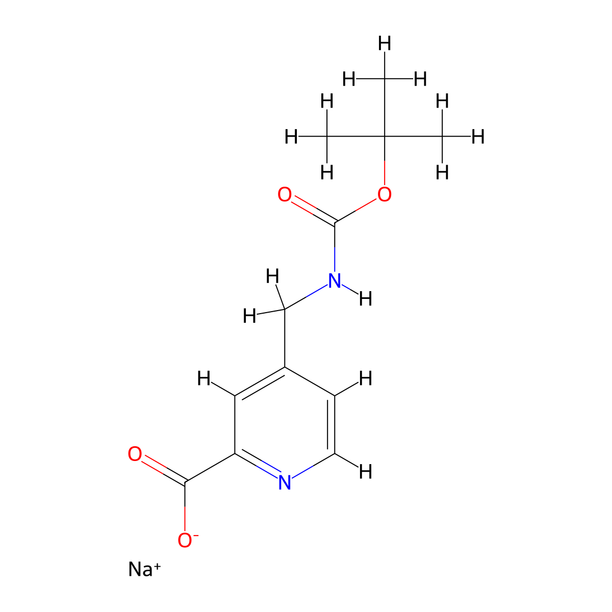 4-(Boc-aminomethyl)pyridine-2-carboxylate sodium molecular structure, CAS 1185292-66-3